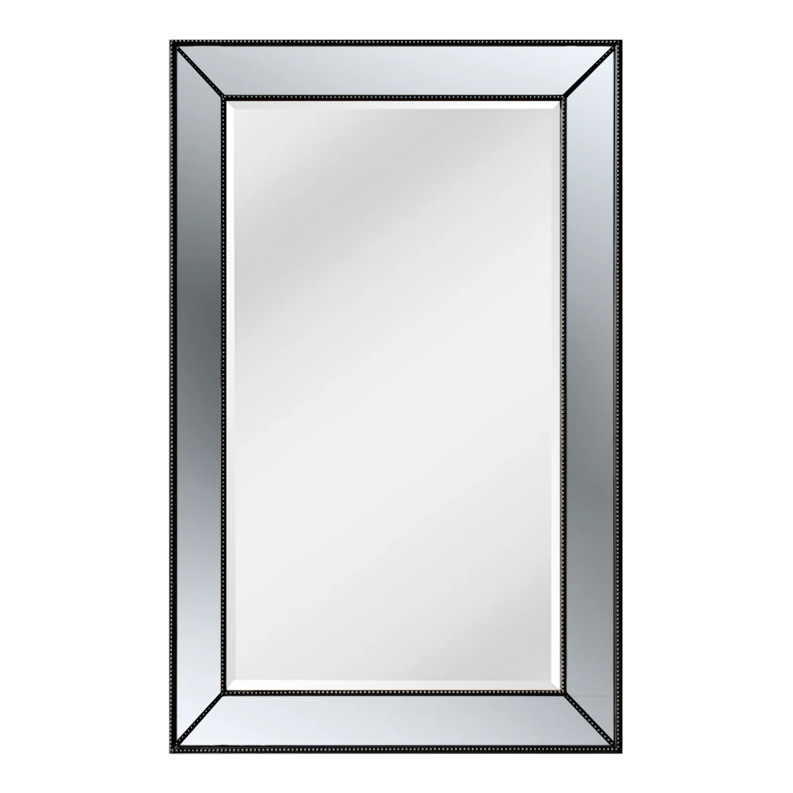 Monaco Beaded Leaner Mirror | Black