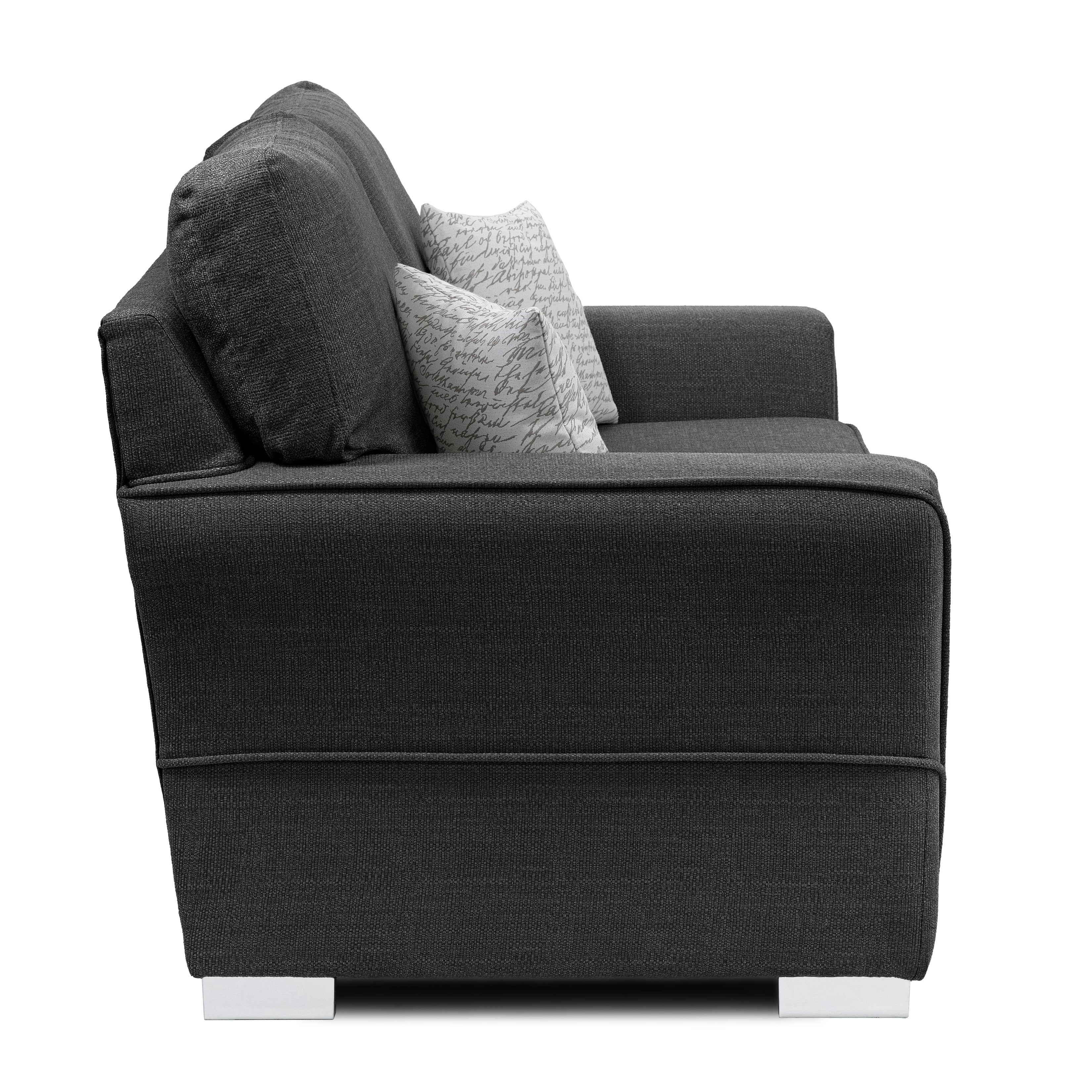 New York Grey 3 Seater Sofa - Image 4