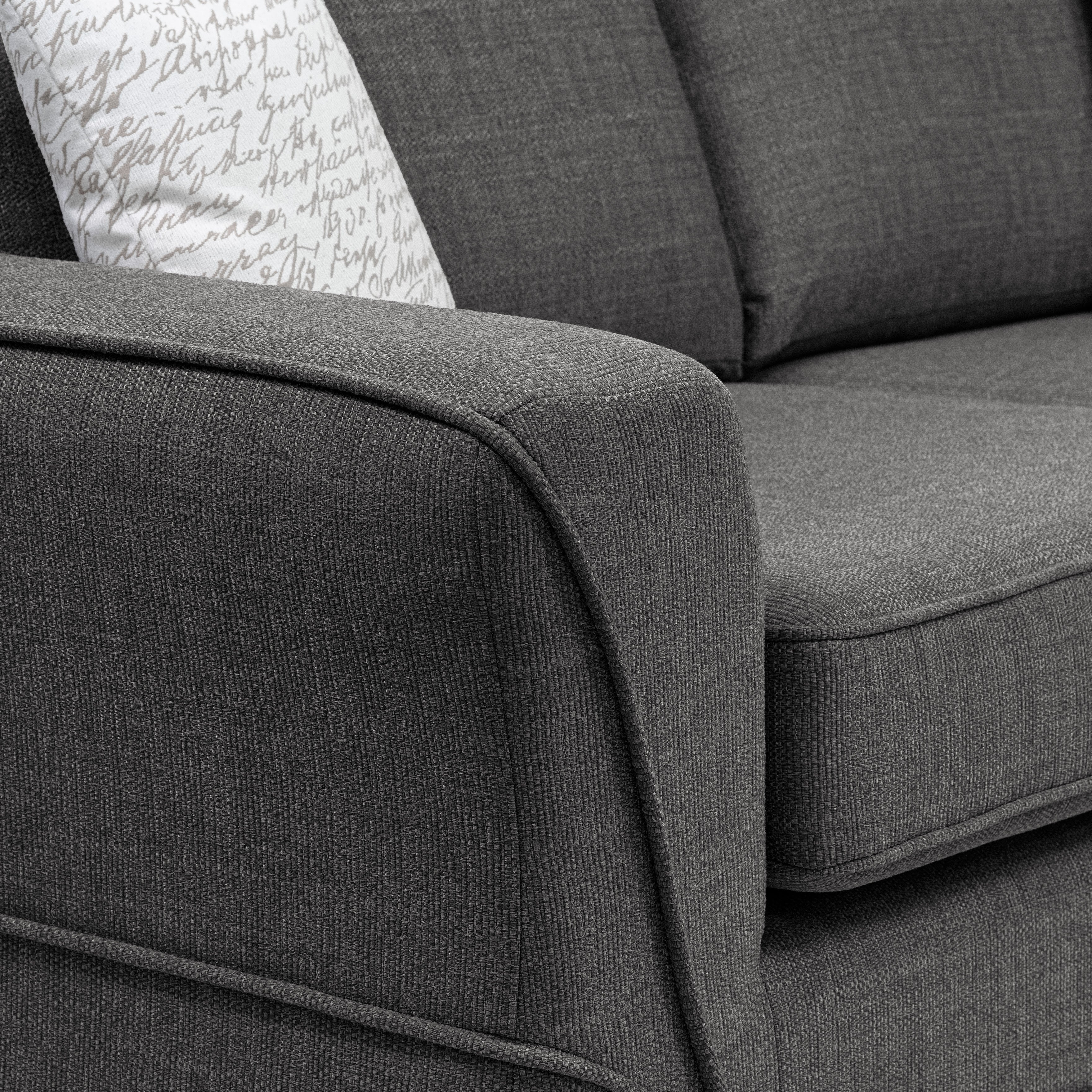 New York Grey 3 Seater Sofa - Image 6
