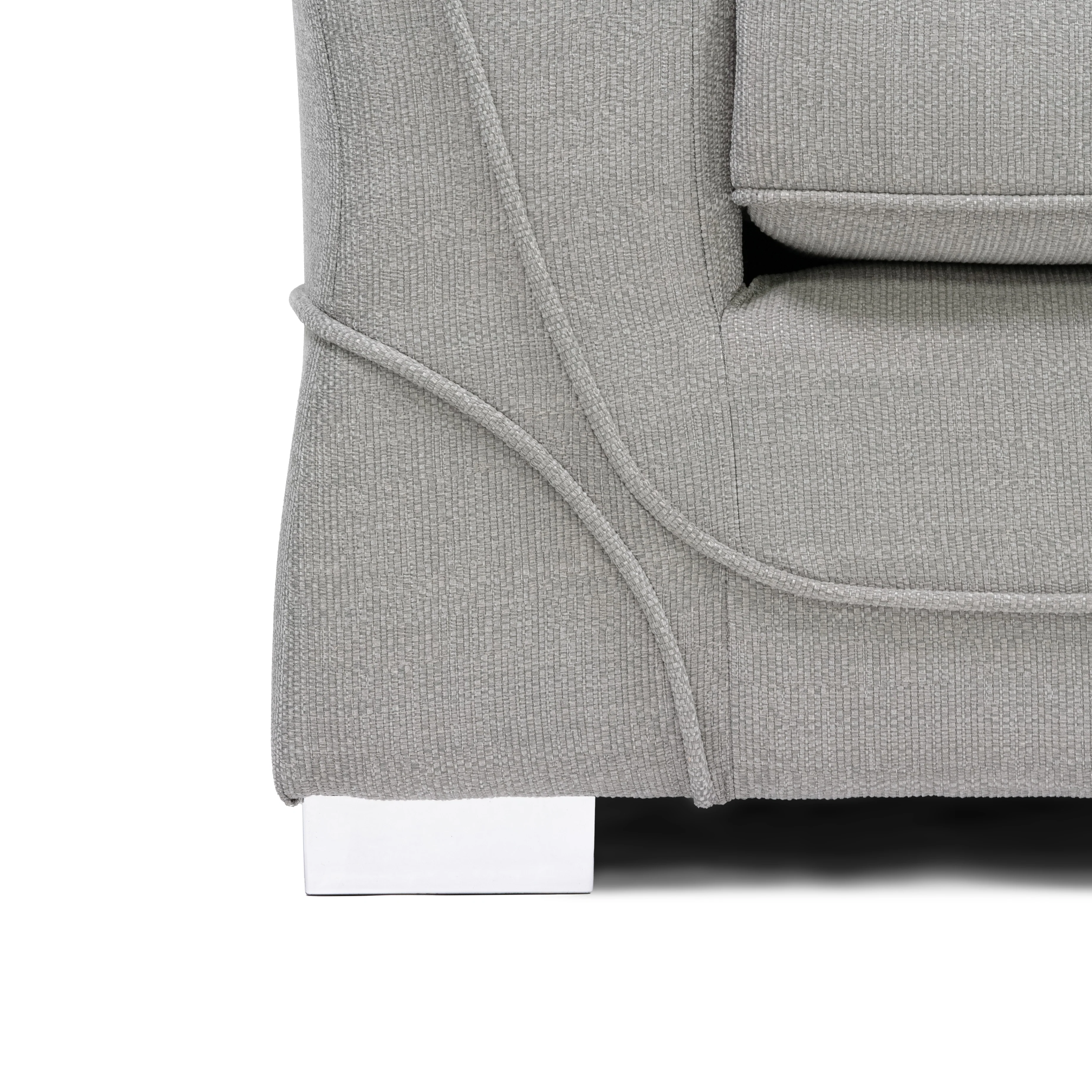 New York Lisbon Silver Corner Sofa - Image 7