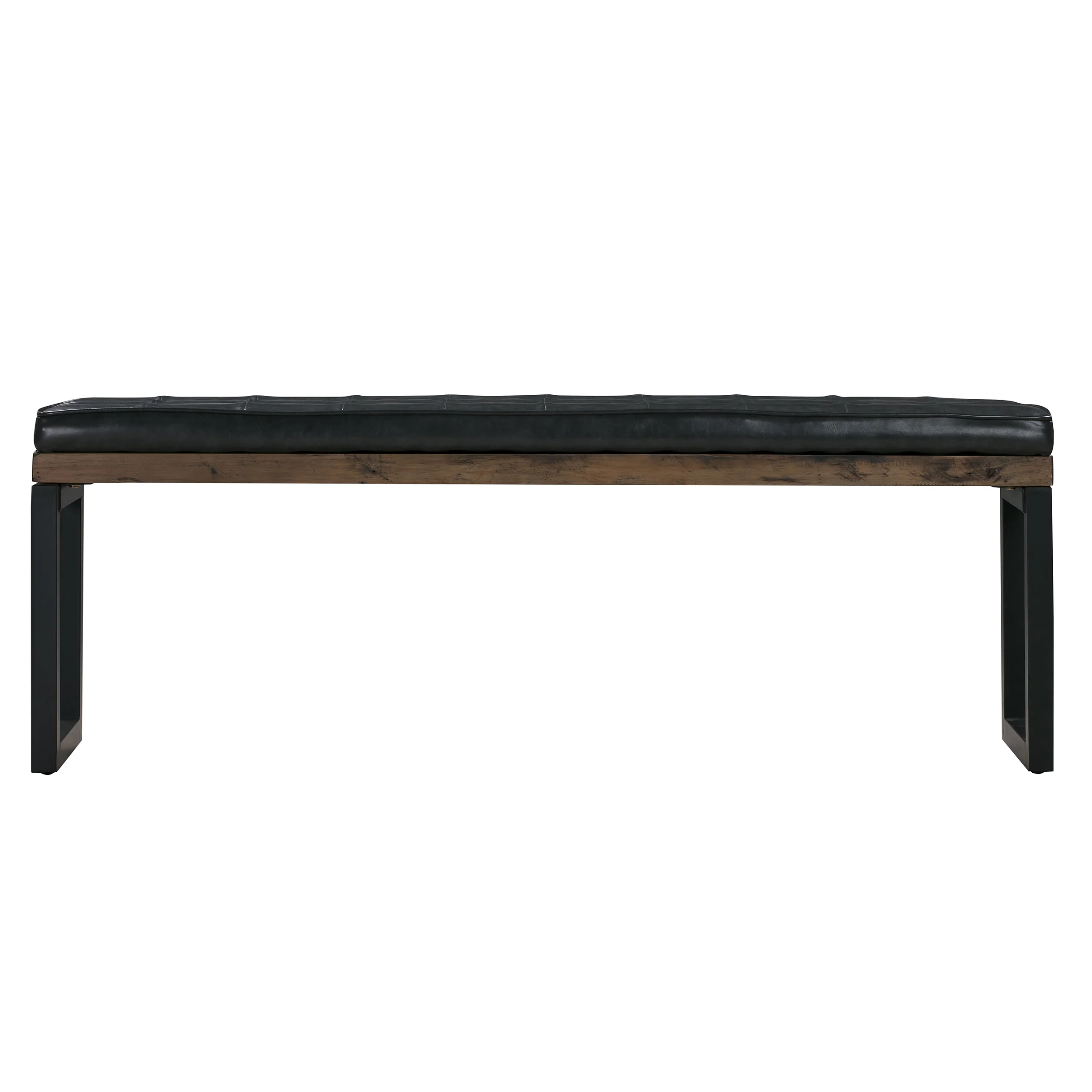 Nixon Faux Leather Bench Cushion | Vintage Black - Image 3