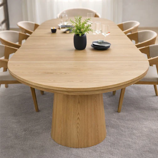 Nook Extending Oval Dining Table | Natural - Image 4