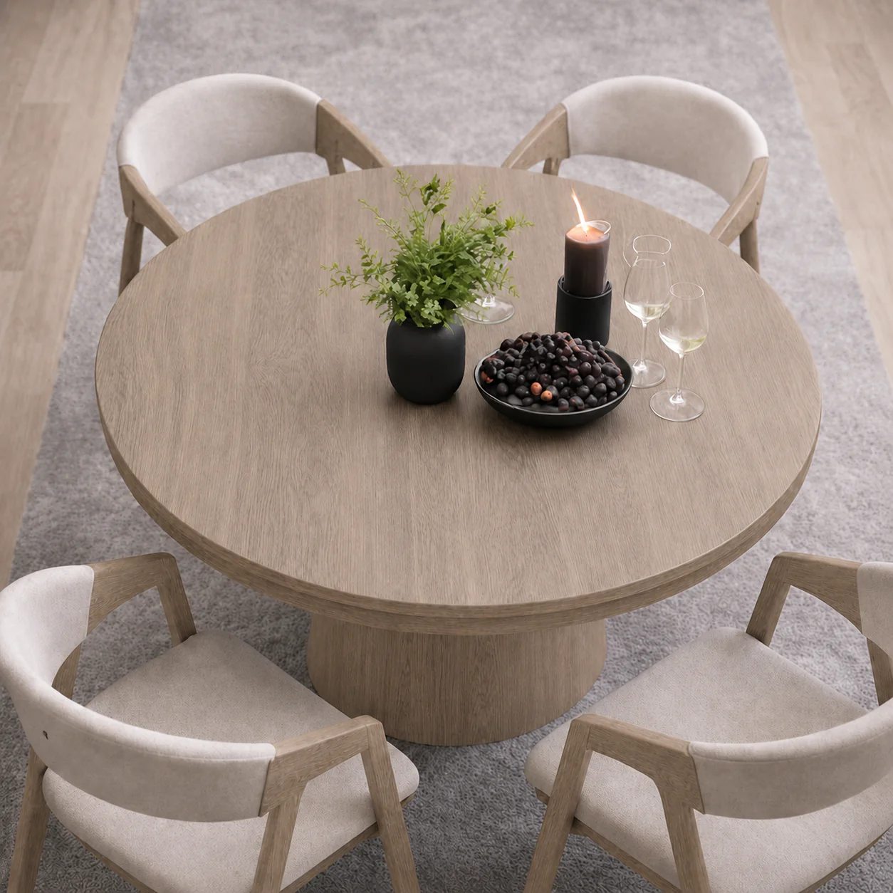 Nook Extending Oval Dining Table | Smoked Grey - Image 3