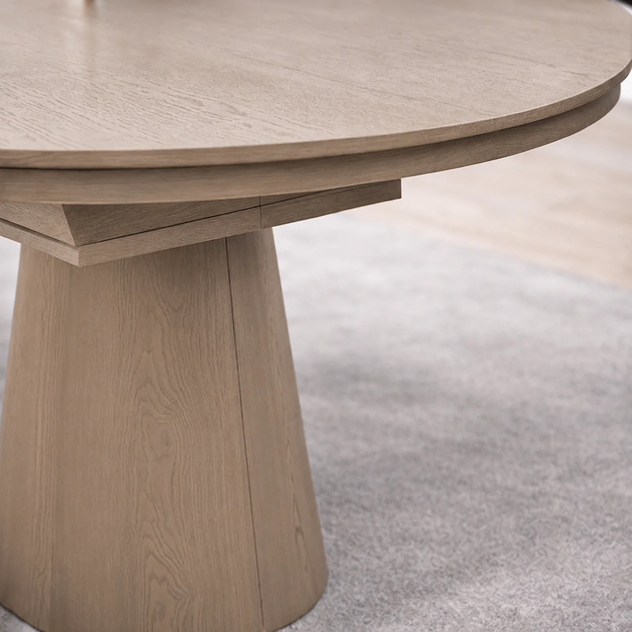 Nook Extending Oval Dining Table | Smoked Grey - Image 6