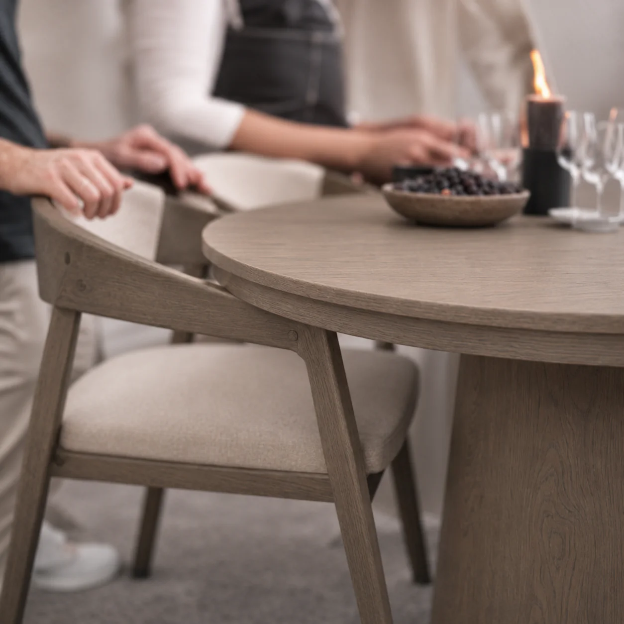 Nook Extending Oval Dining Table | Smoked Grey - Image 7