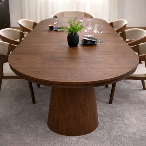 Nook Extending Oval Dining Table | Walnut - Image 5