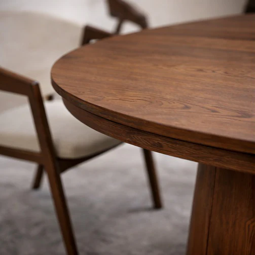Nook Extending Oval Dining Table | Walnut - Image 7