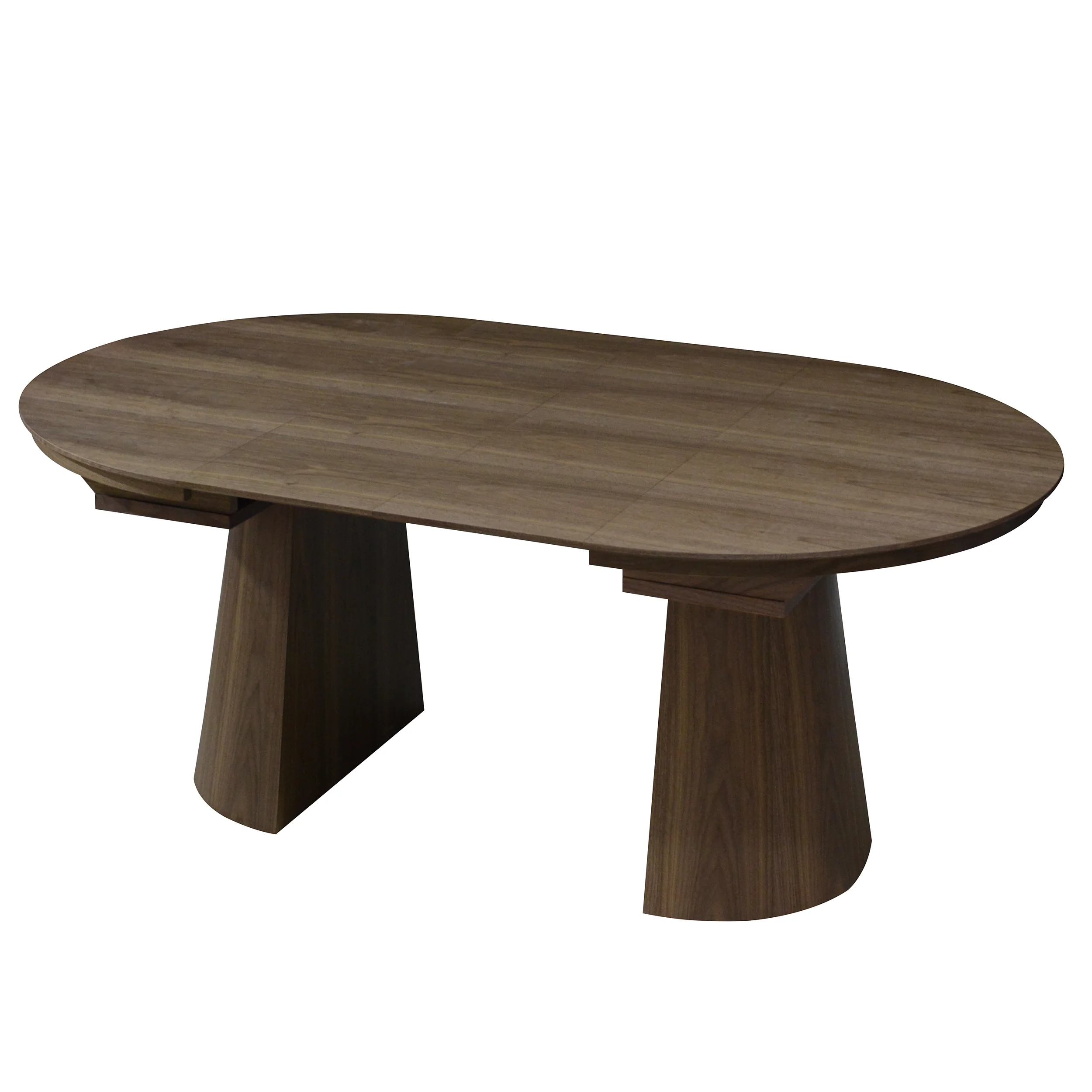 Nook Extending Oval Dining Table | Walnut - Image 9