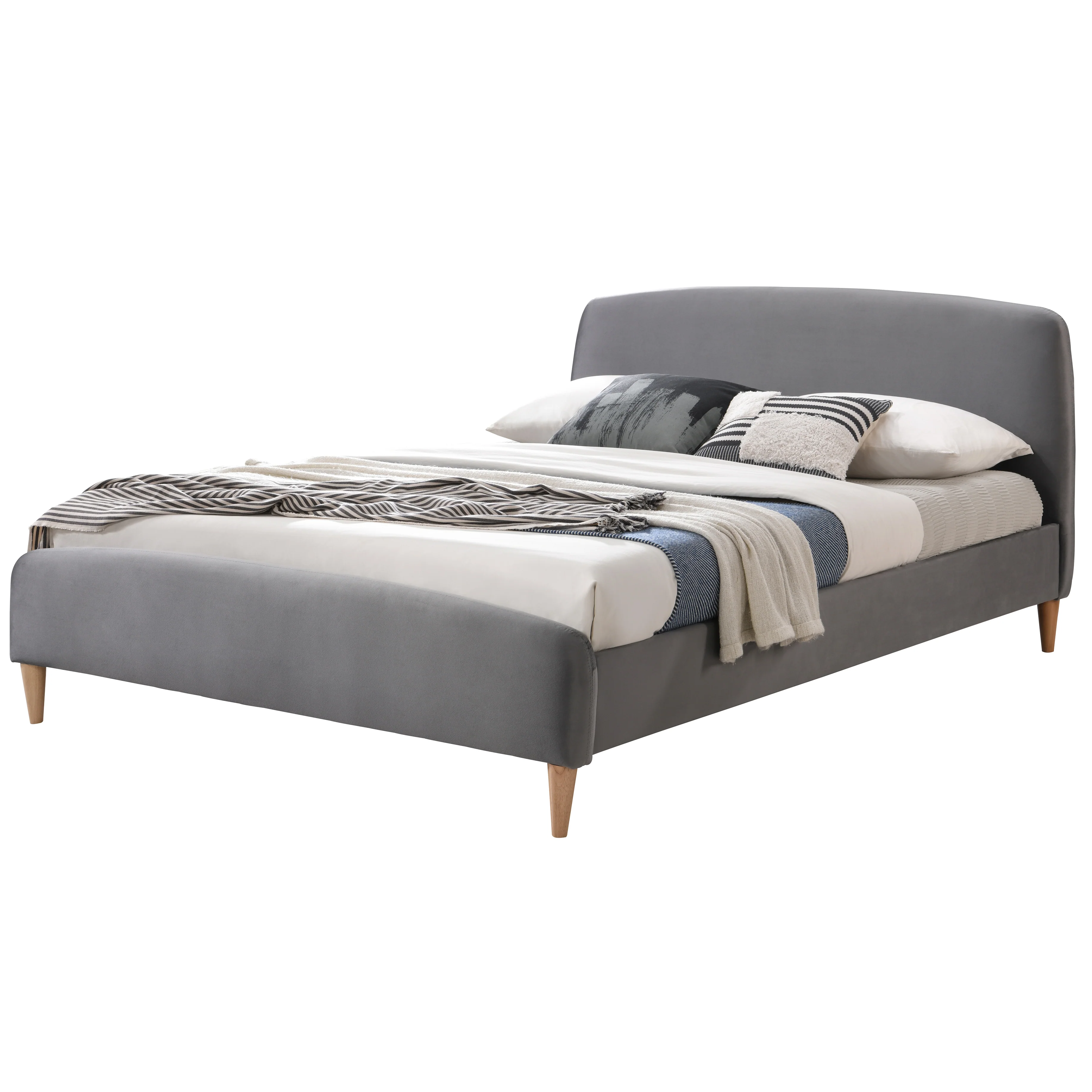 Otley 5ft Kingsize Fabric Bed | Charcoal - Image 2