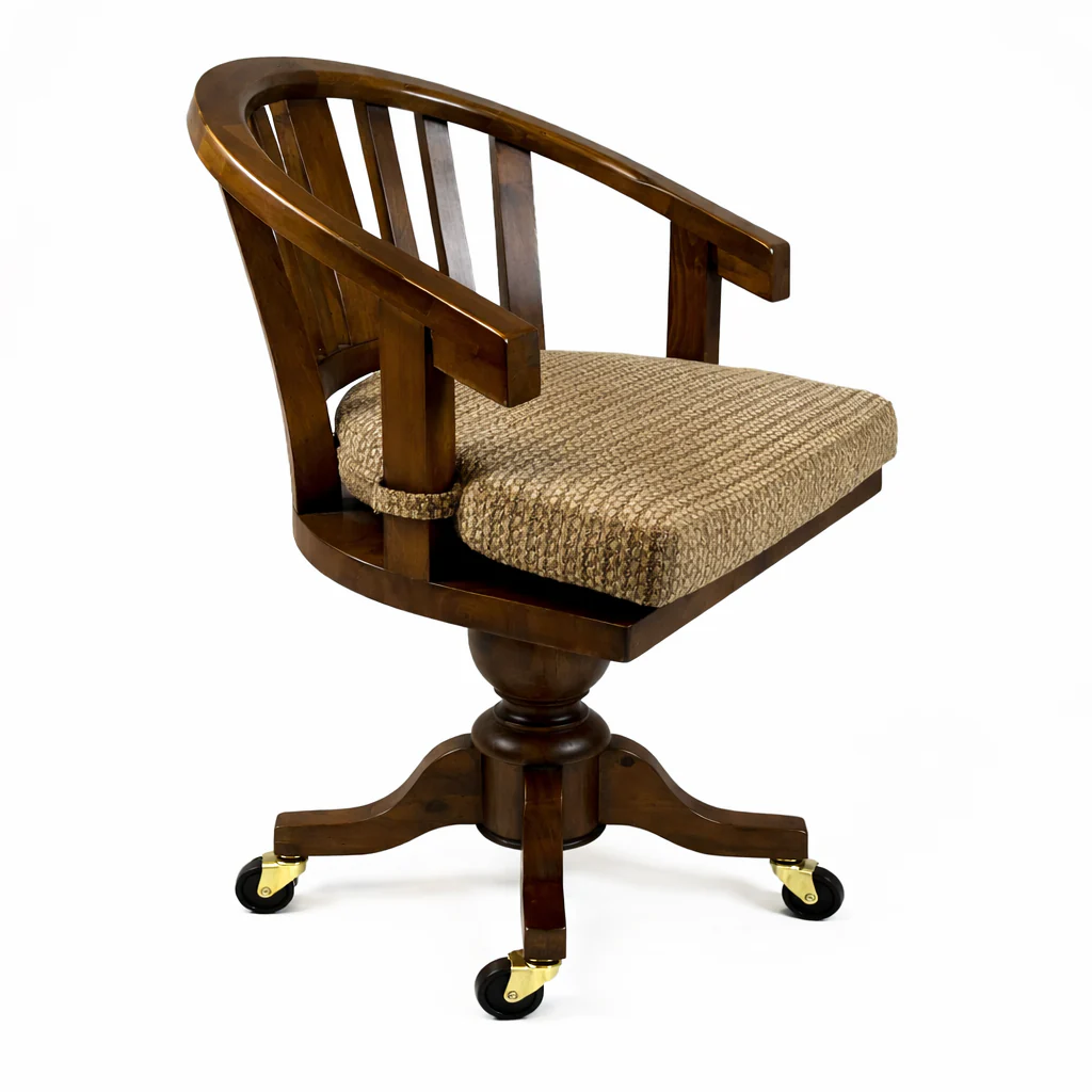 Oxford Antique Pine Captain Swivel Office Chair - Image 3