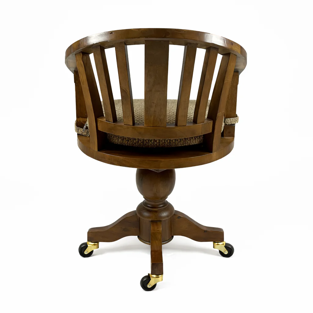Oxford Antique Pine Captain Swivel Office Chair - Image 5