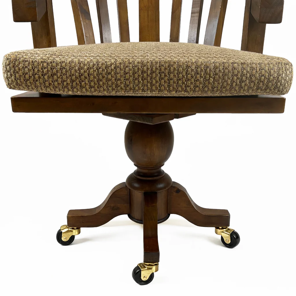 Oxford Antique Pine Captain Swivel Office Chair - Image 7