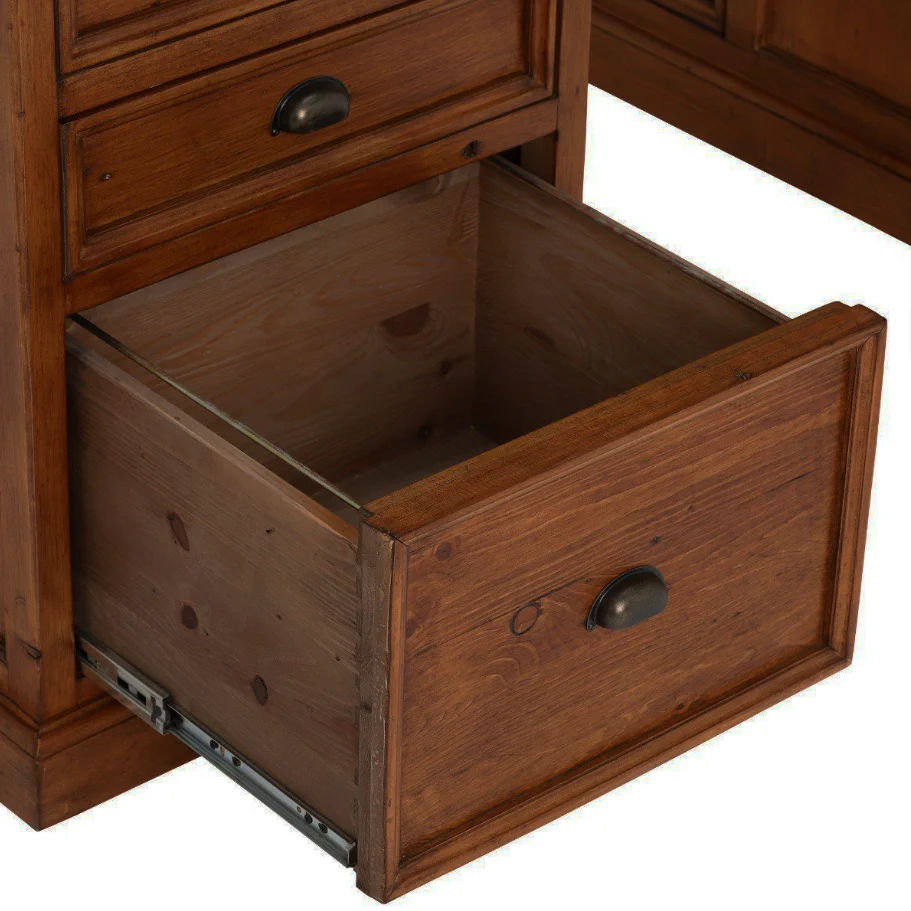 Oxford Antique Pine Large Double Pedestal Desk - Image 6
