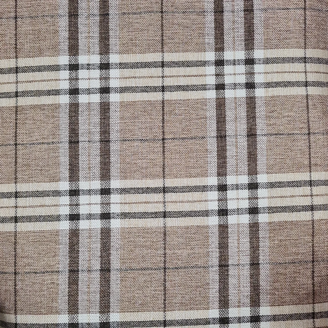 Oxford Brown Tartan Wingback Armchair - Image 7