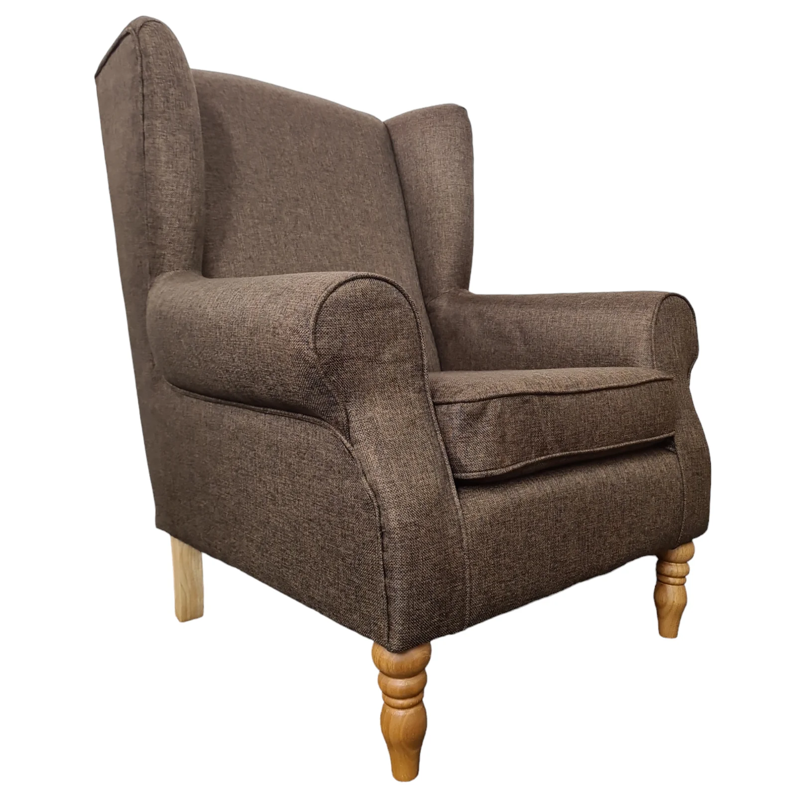 Oxford Chocolate Wingback Armchair - Image 2
