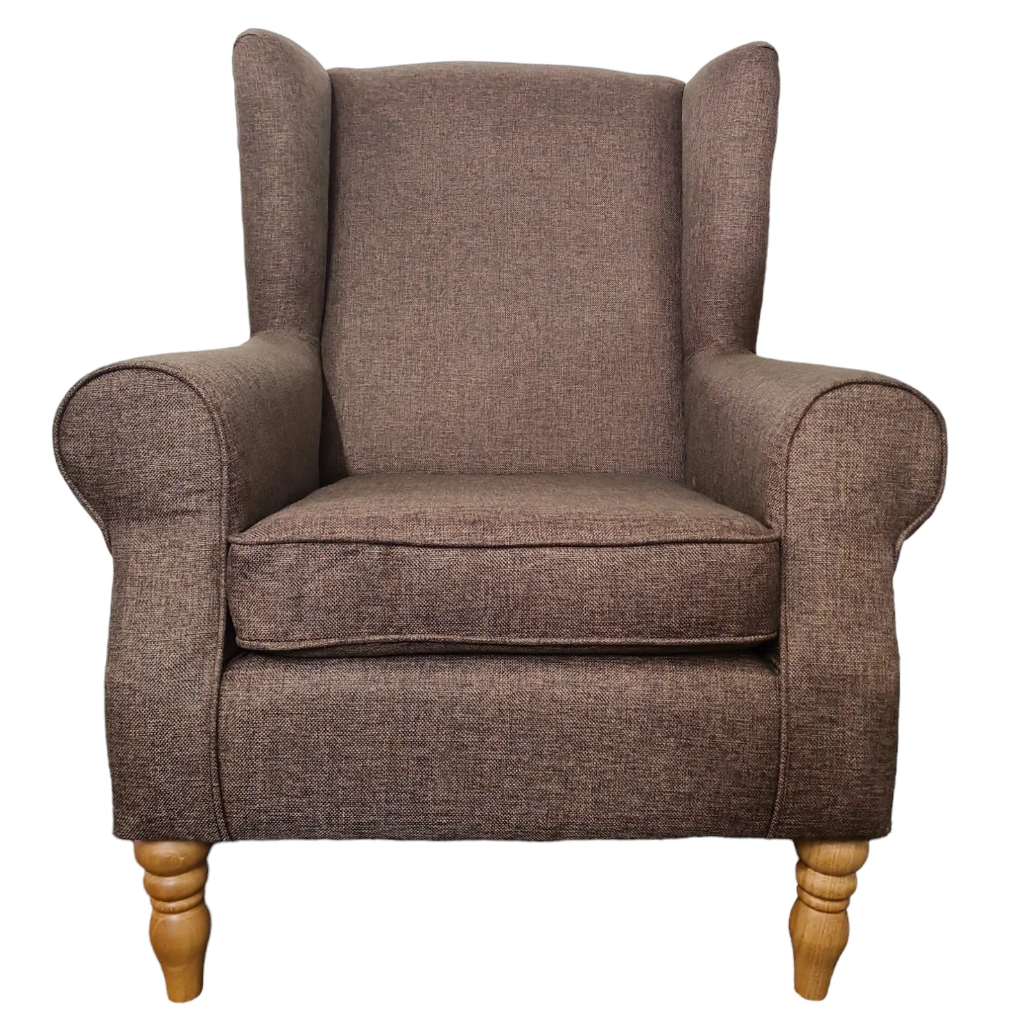 Oxford Chocolate Wingback Armchair - Image 3