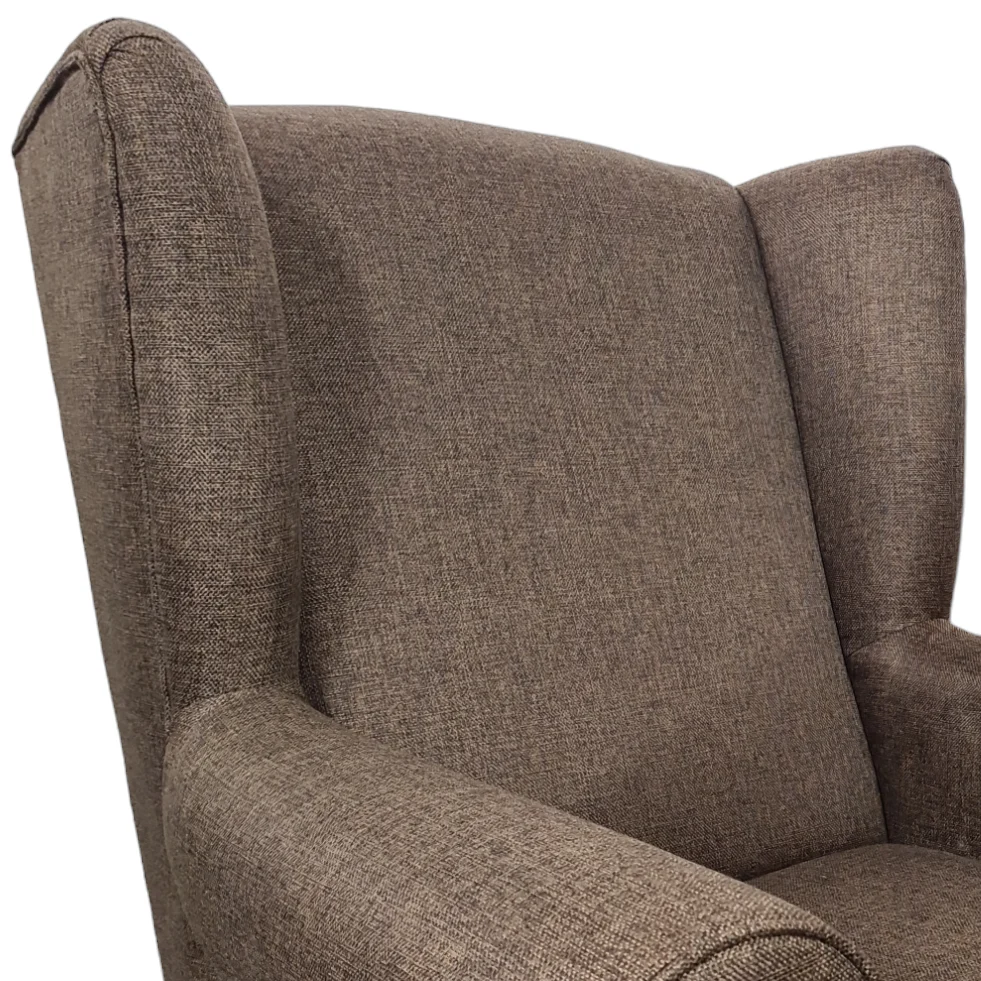 Oxford Chocolate Wingback Armchair - Image 5