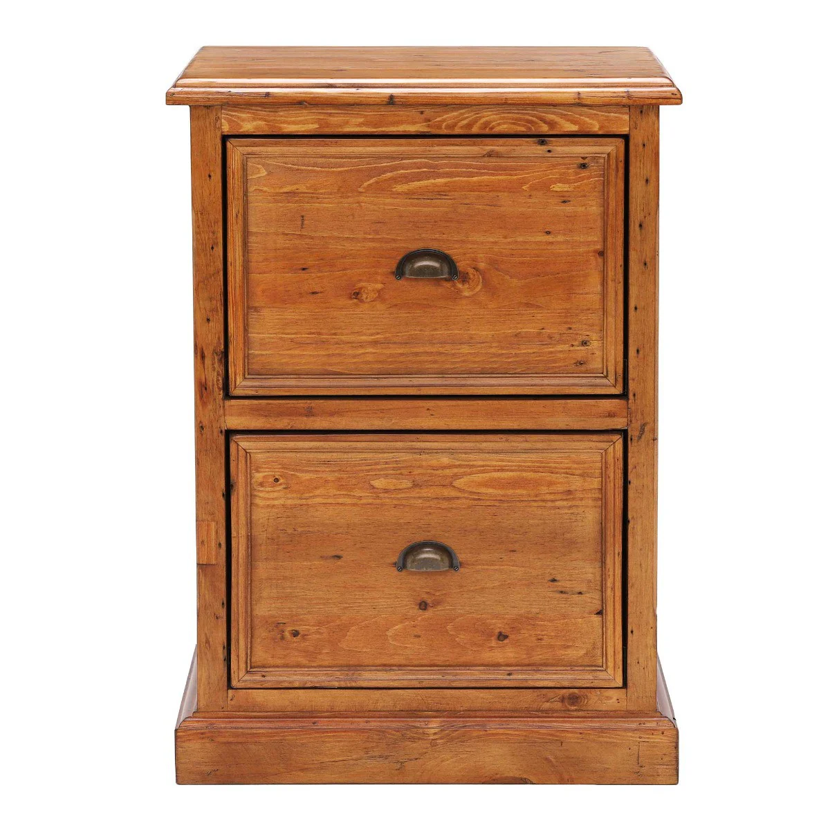 Oxford Light Pine 2 Drawer Filing Cabinet - Image 3