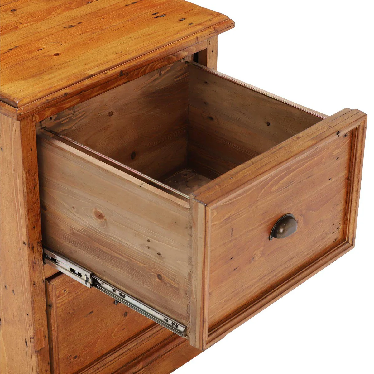 Oxford Light Pine 2 Drawer Filing Cabinet - Image 5