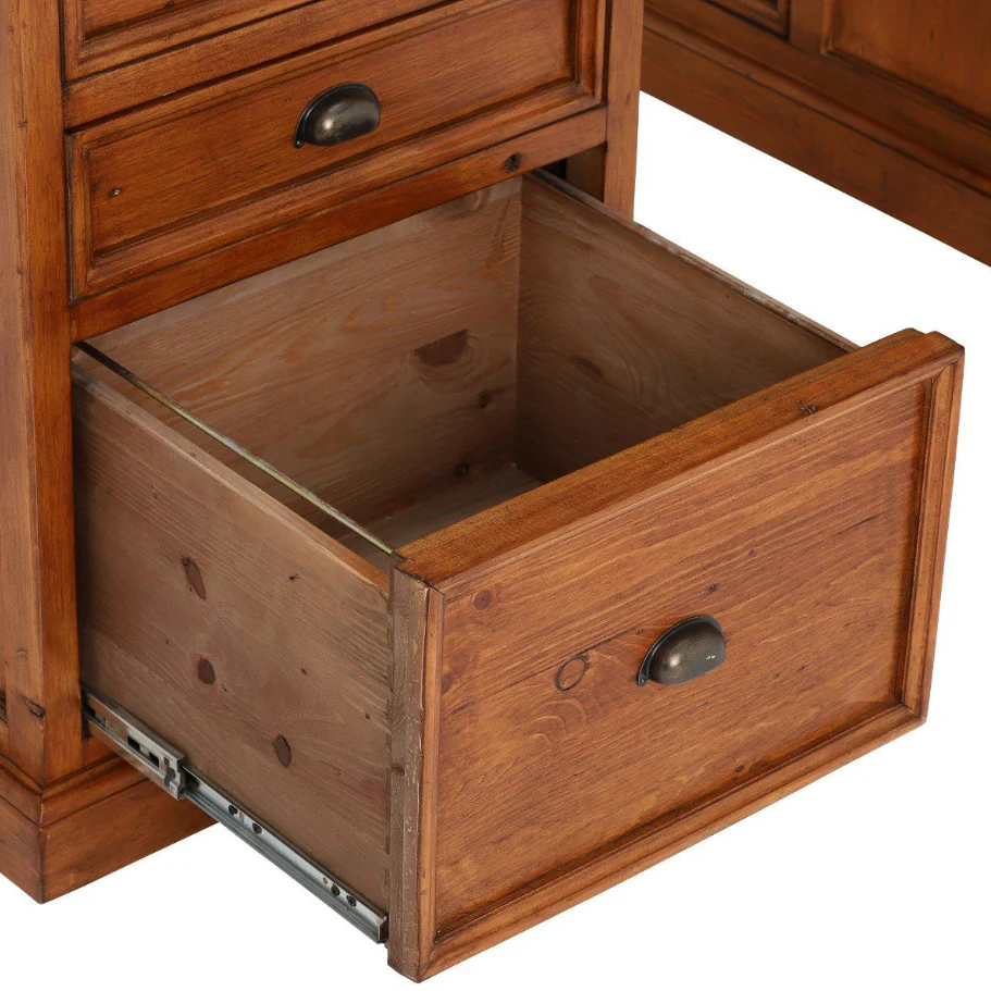 Oxford Light Pine Large Double Pedestal Desk - Image 6