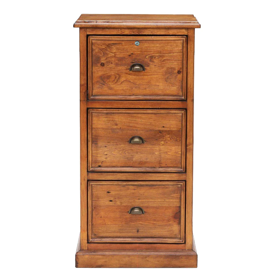 Oxford Light Pine 3 Drawer Filing Cabinet - Image 4
