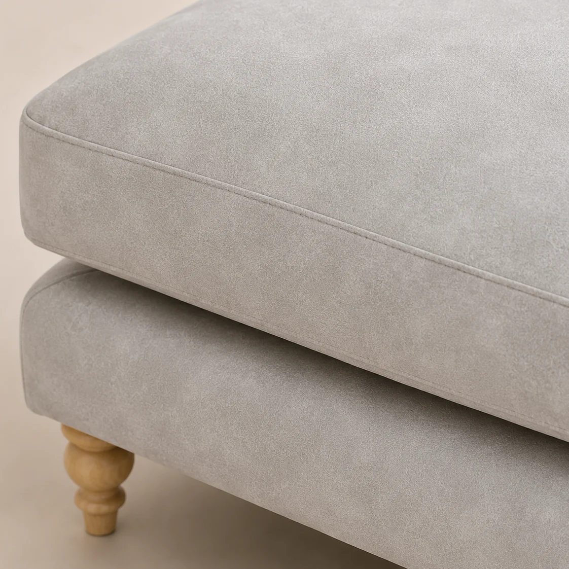 Penelope Footstool | Vintage Mink - Image 4