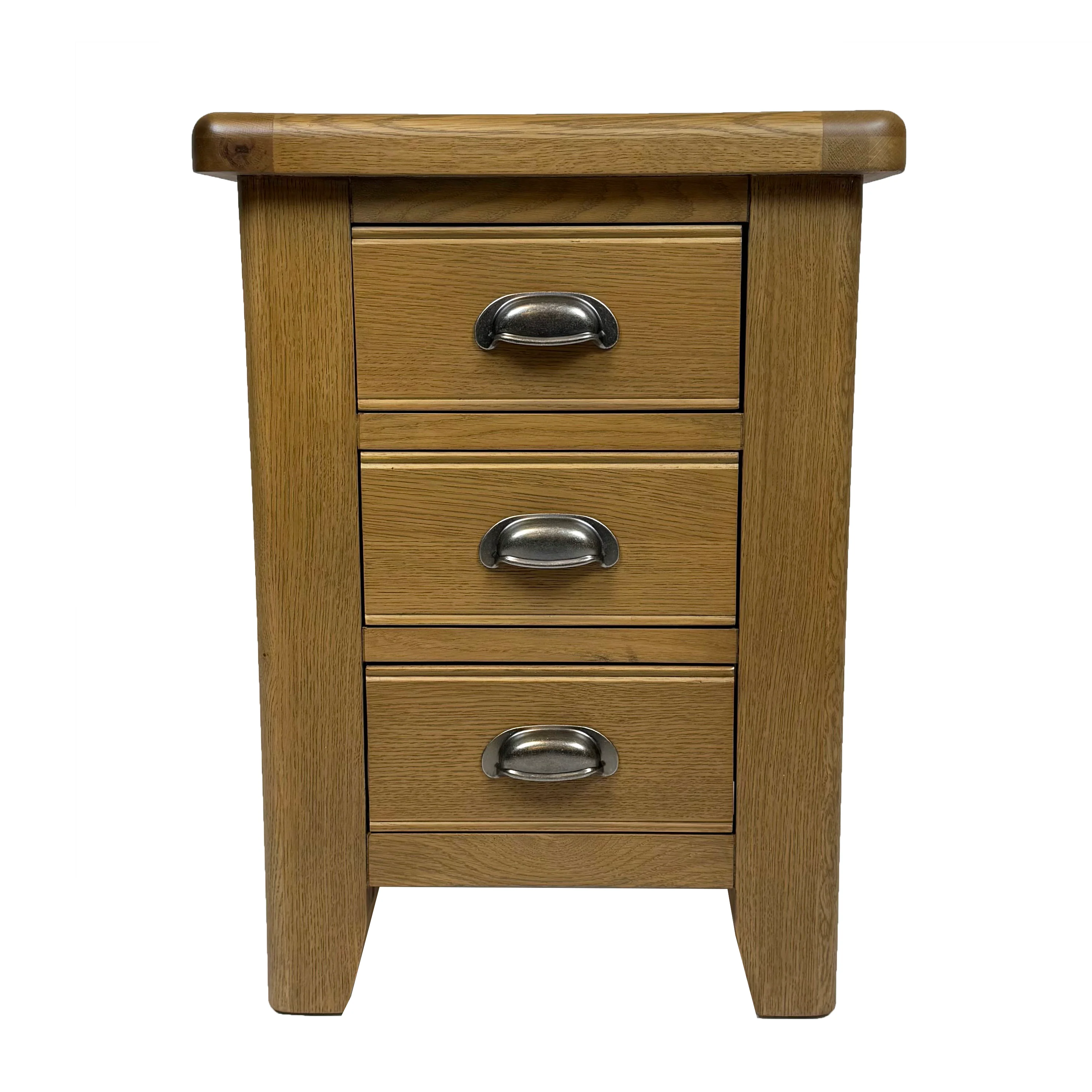 Raithwaite Rustic Oak Large Bedside Cabinet - Image 3