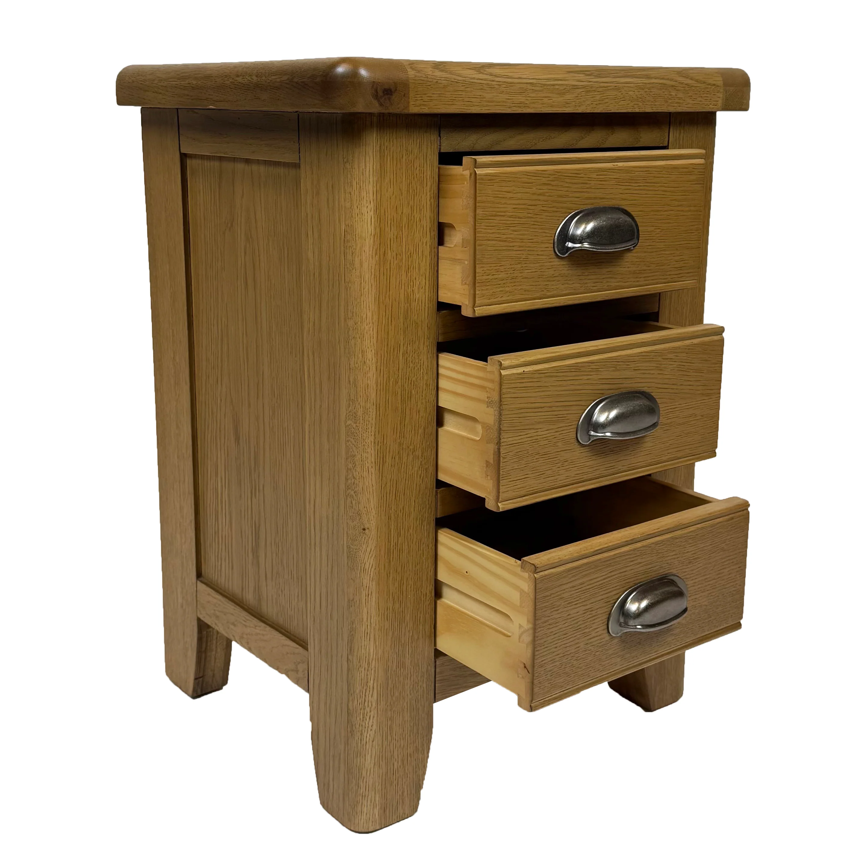 Raithwaite Rustic Oak Large Bedside Cabinet - Image 5