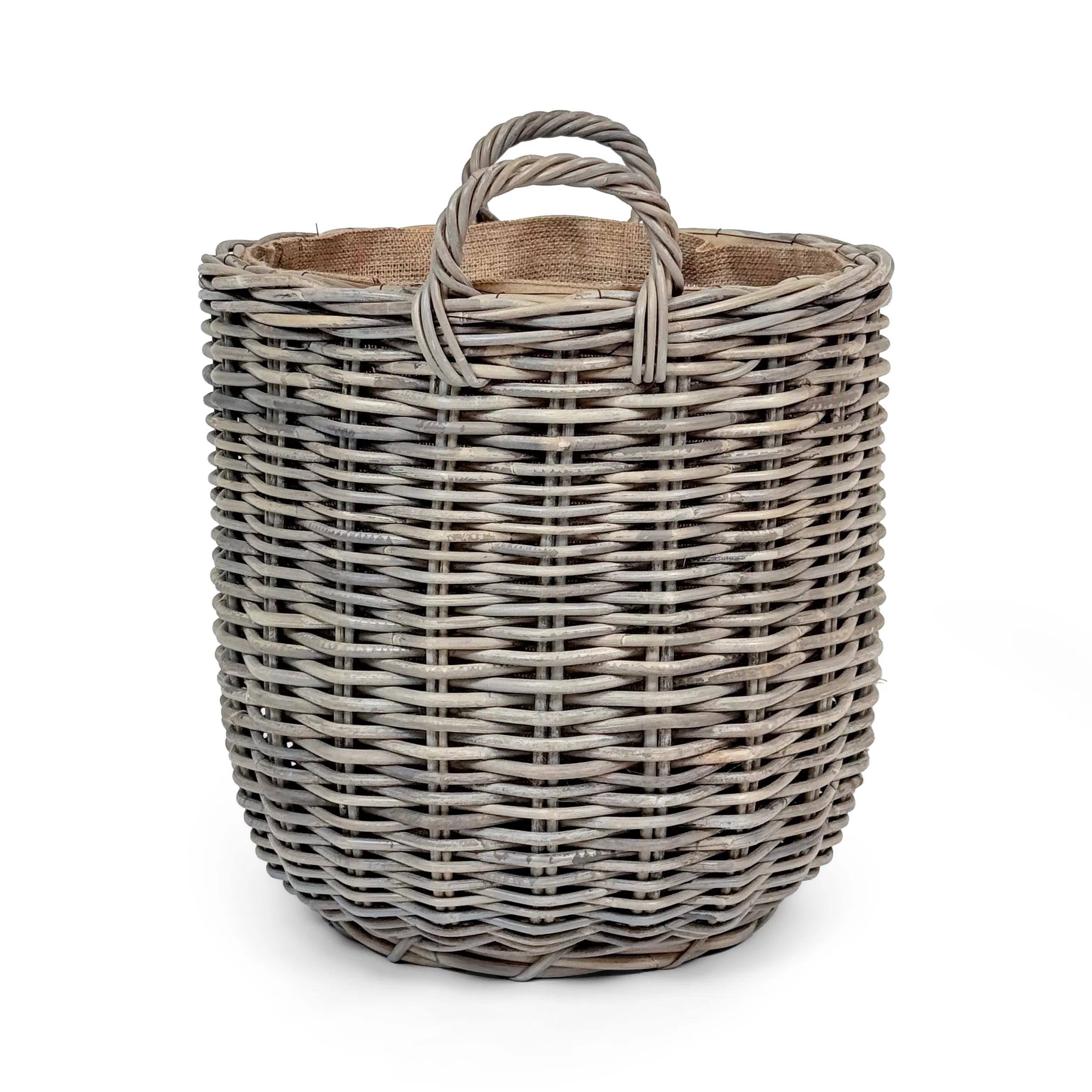 Rattan Round Wicker Log Basket | Large - Image 3
