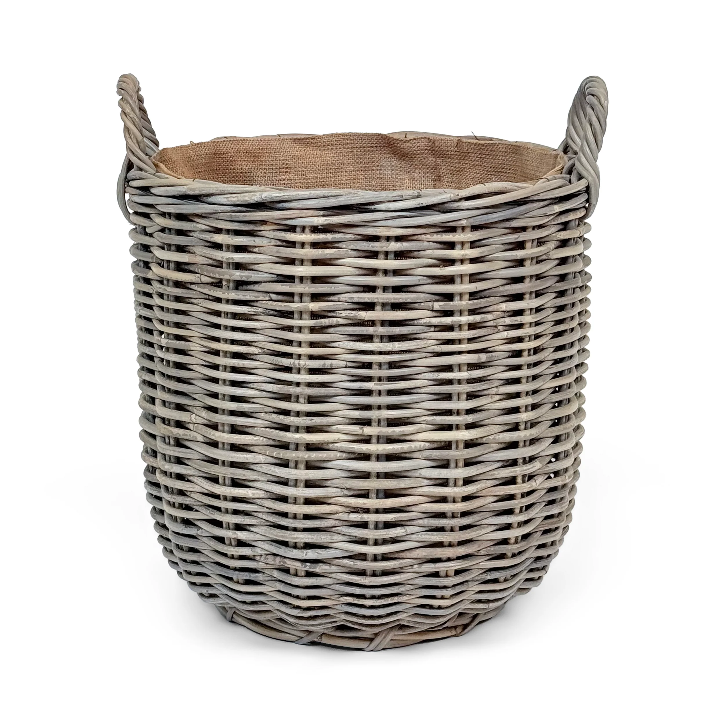 Rattan Round Wicker Log Basket | Medium - Image 2