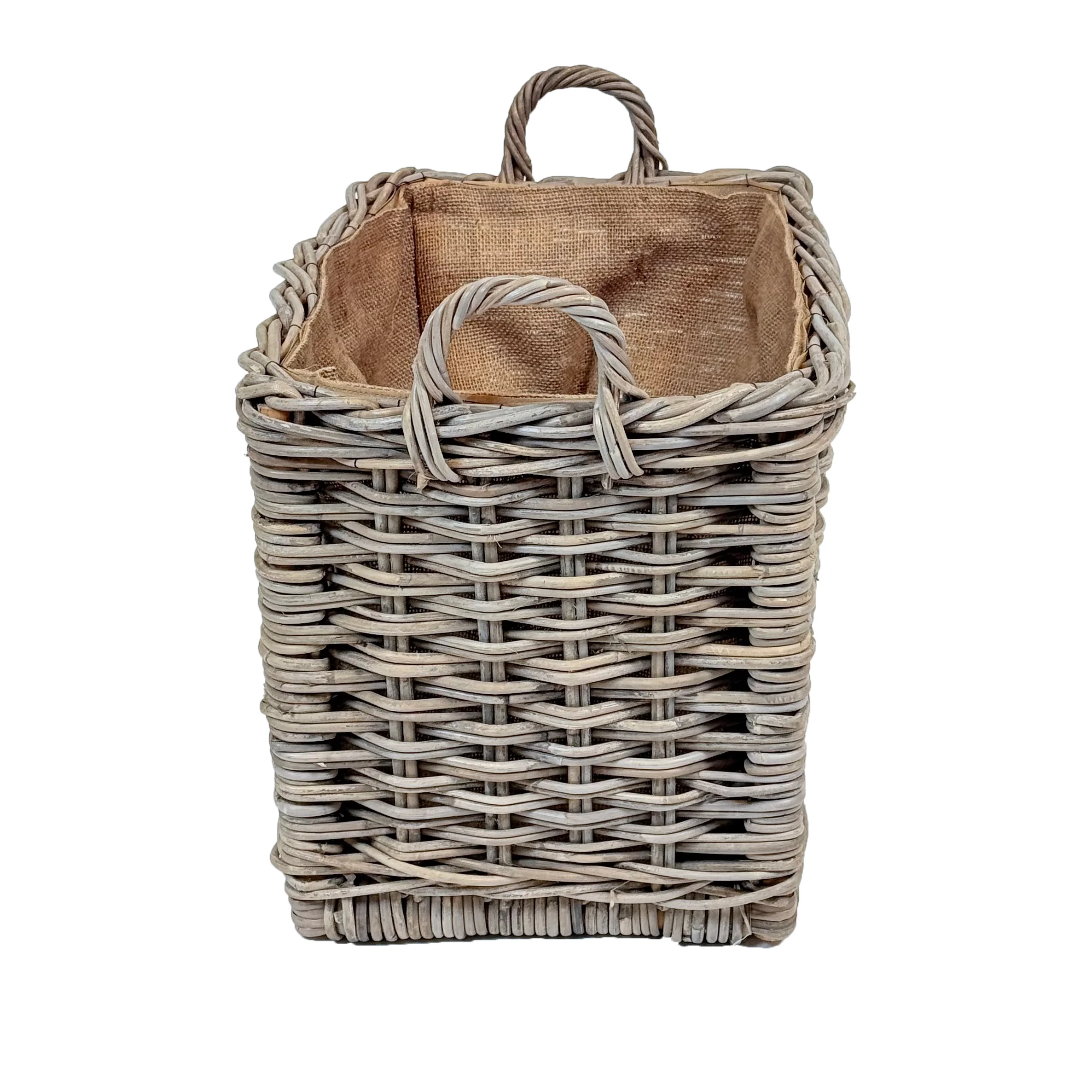 Rectangular Rattan Log Basket | Medium - Image 3