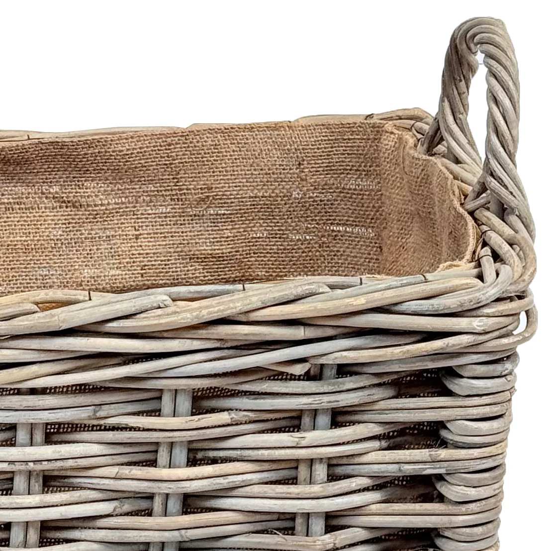 Rectangular Rattan Log Basket | Medium - Image 4
