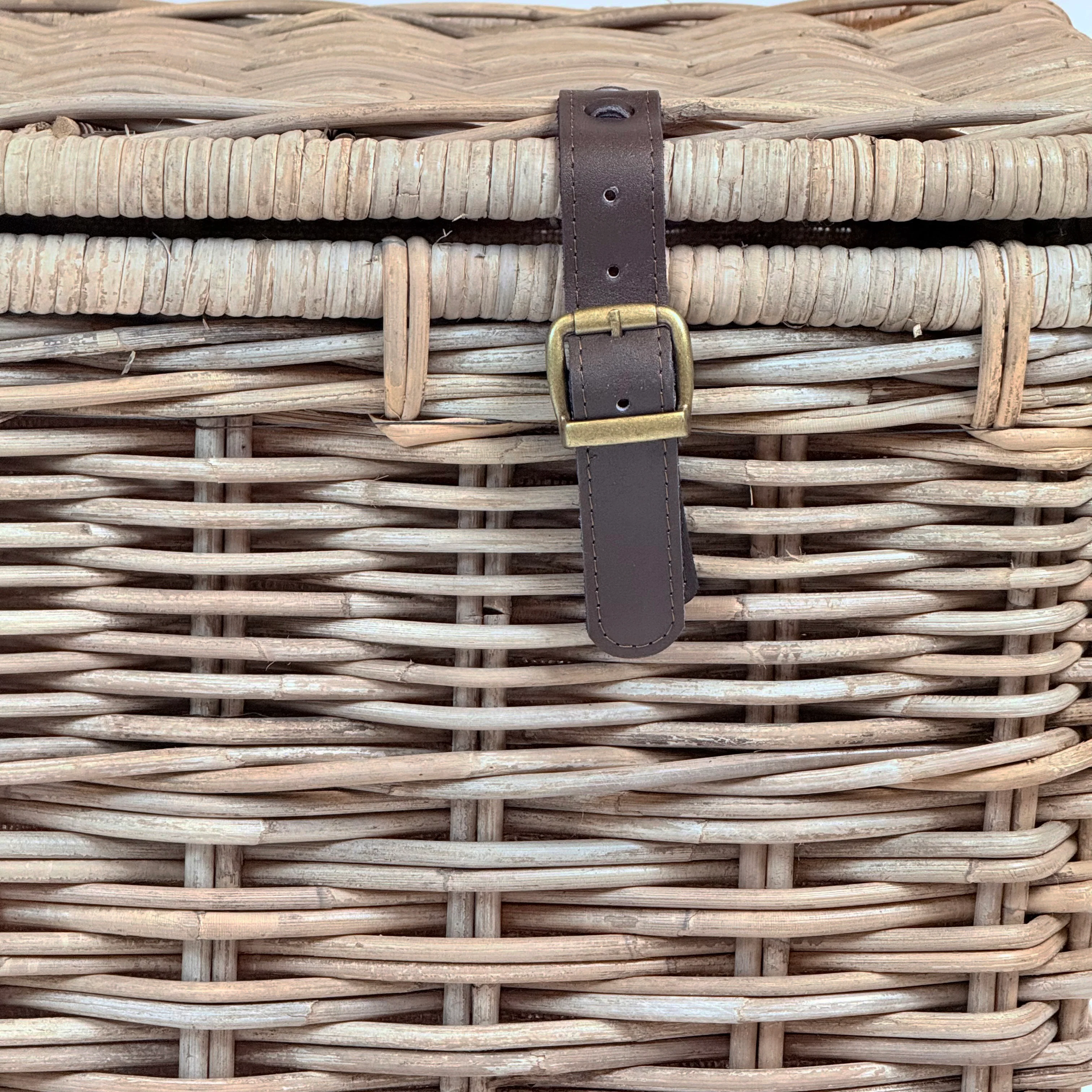 Rectangular Twin Rattan Storage Trunk | Large - Image 5