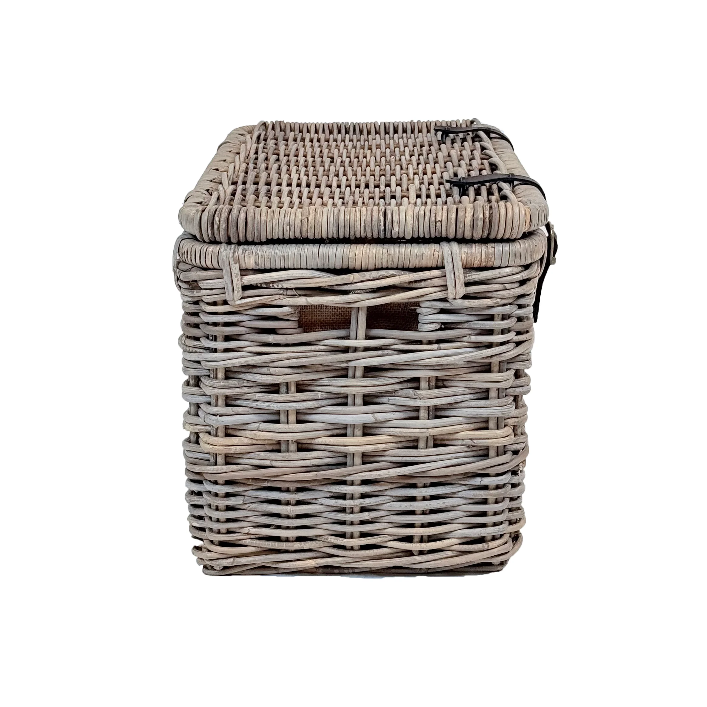 Rectangular Twin Rattan Storage Trunk | Medium - Image 4