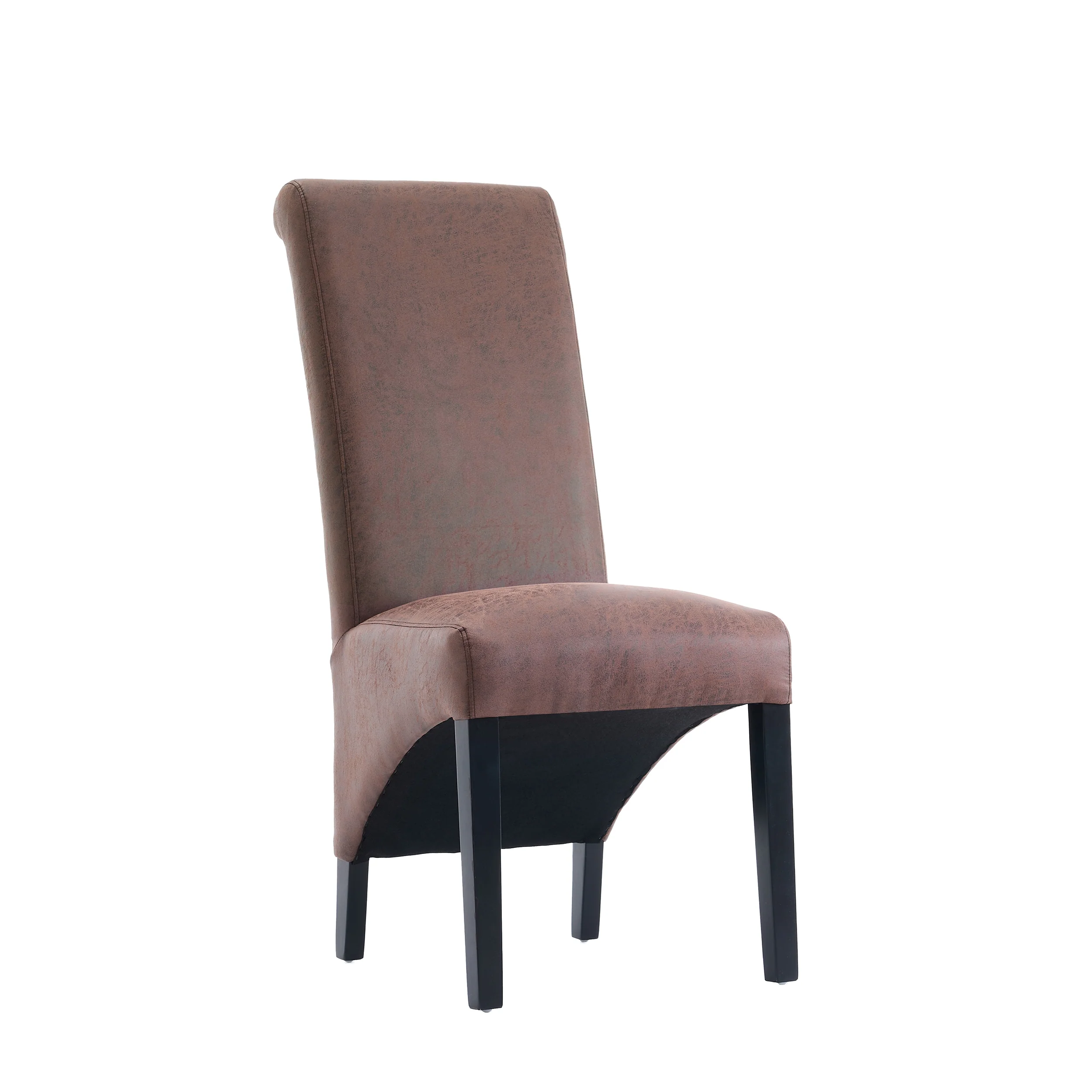 Rhianna Antique Faux Leather Button Back Dining Chair | Brown - Image 5