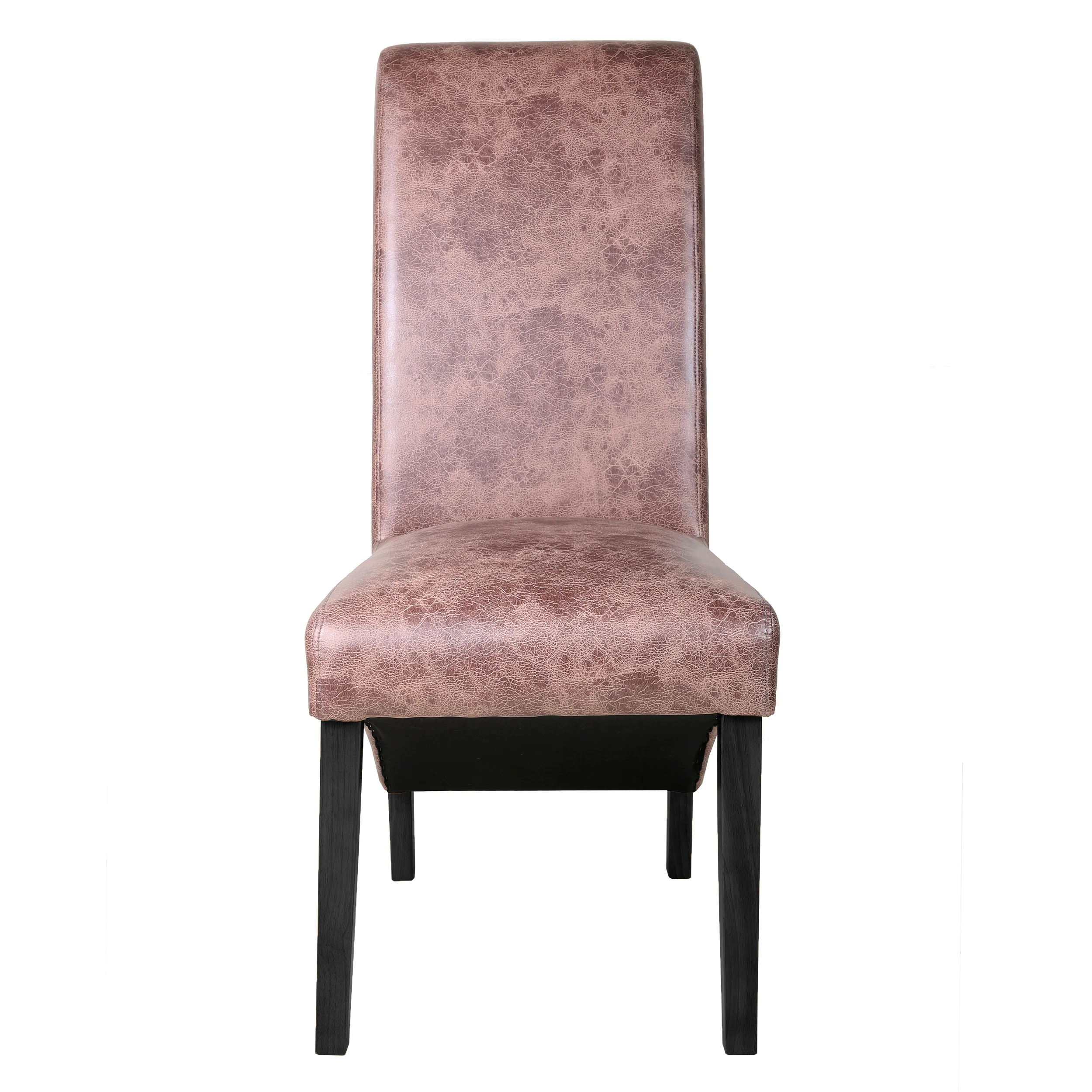 Rhianna Faux Leather Button Back Dining Chair | Vintage Brown - Image 3
