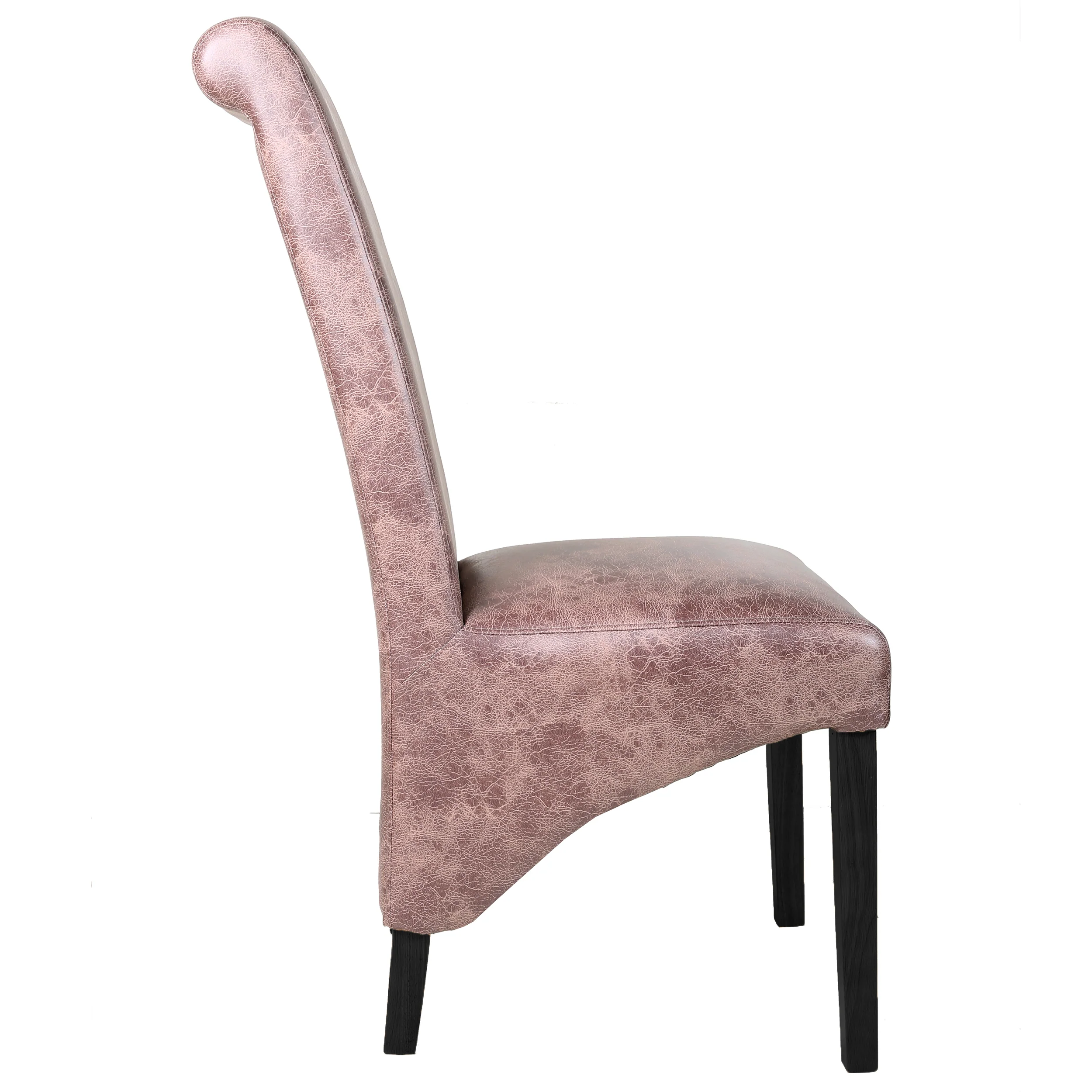 Rhianna Faux Leather Button Back Dining Chair | Vintage Brown - Image 5