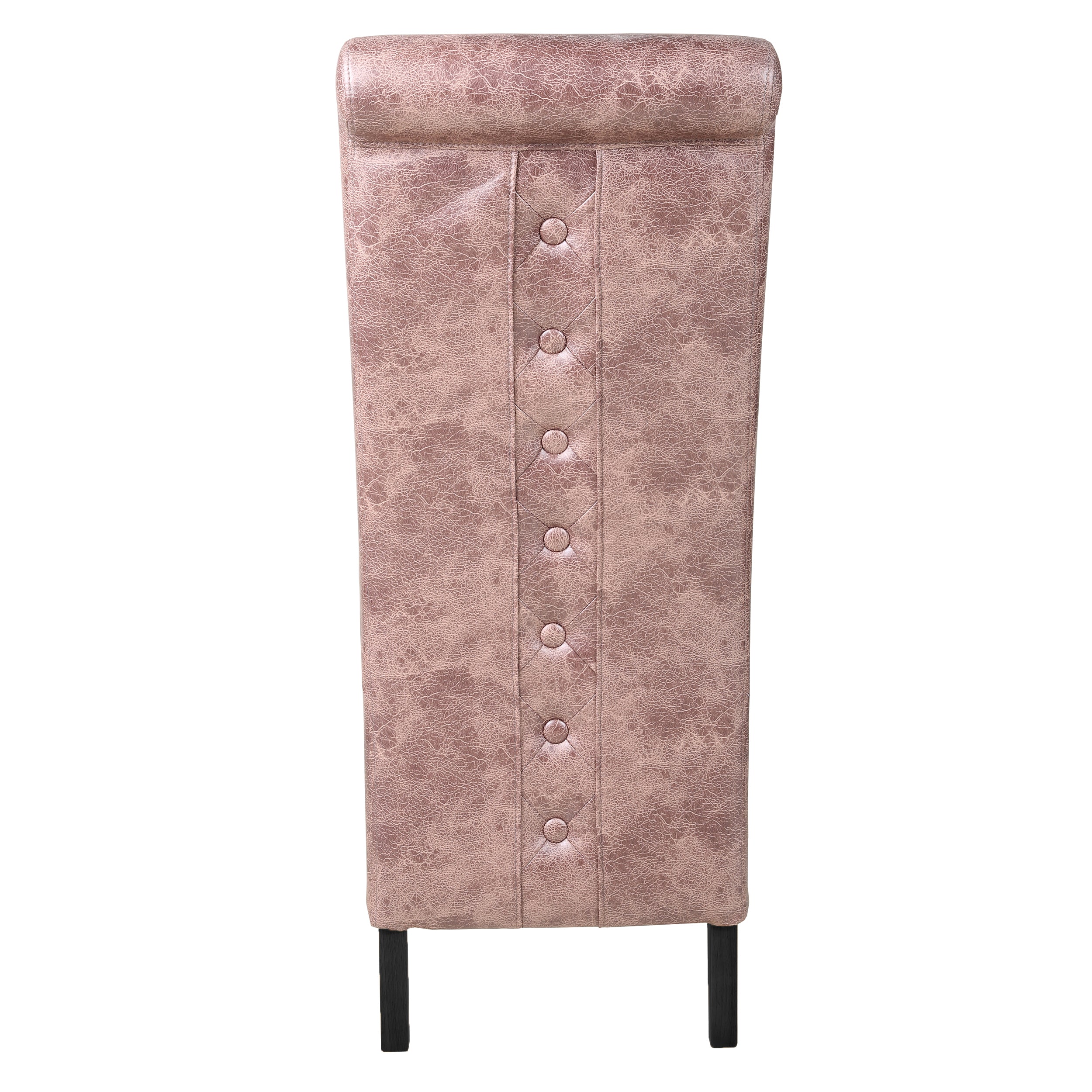 Rhianna Faux Leather Button Back Dining Chair | Vintage Brown - Image 6