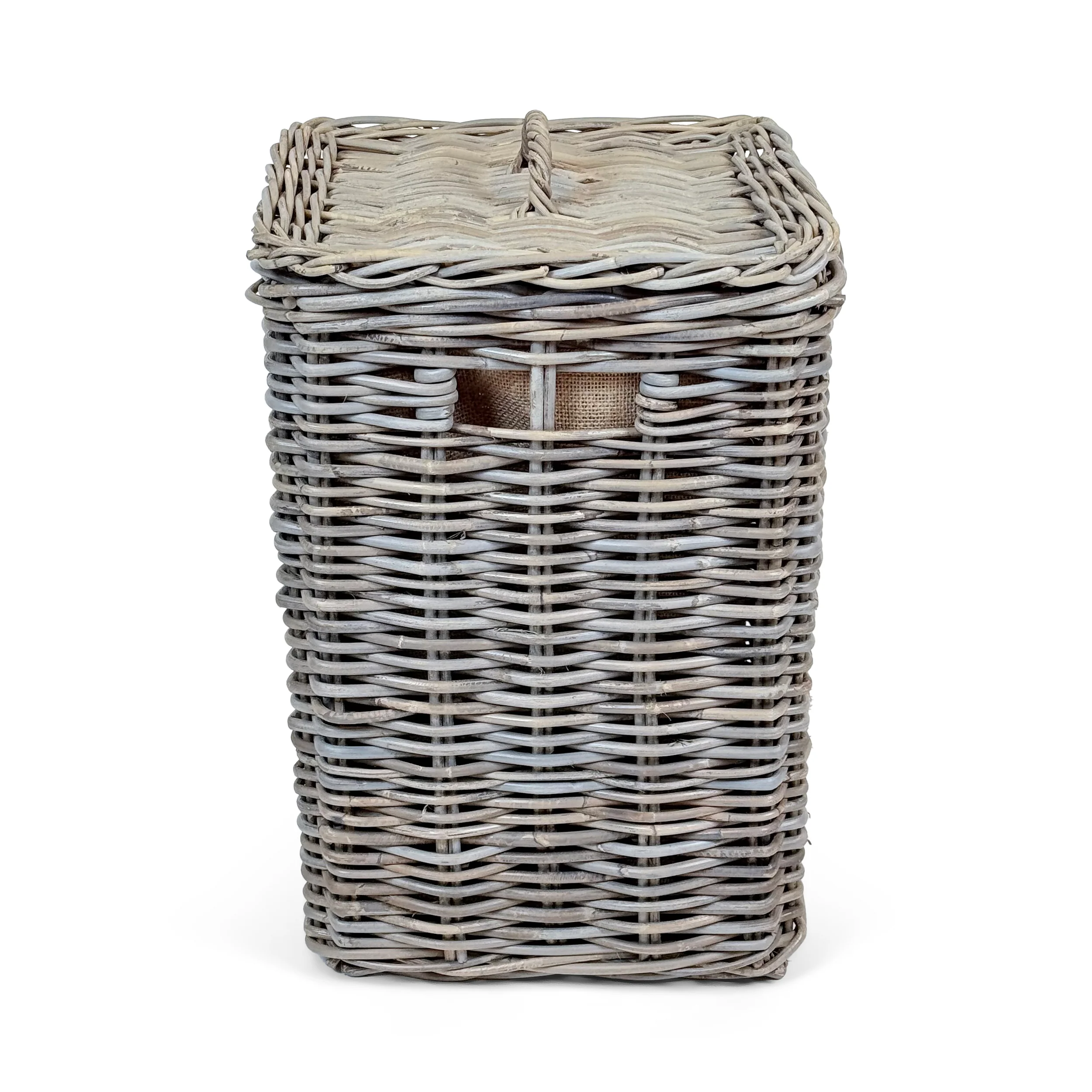 Square Rattan Laundry Basket | Medium - Image 2