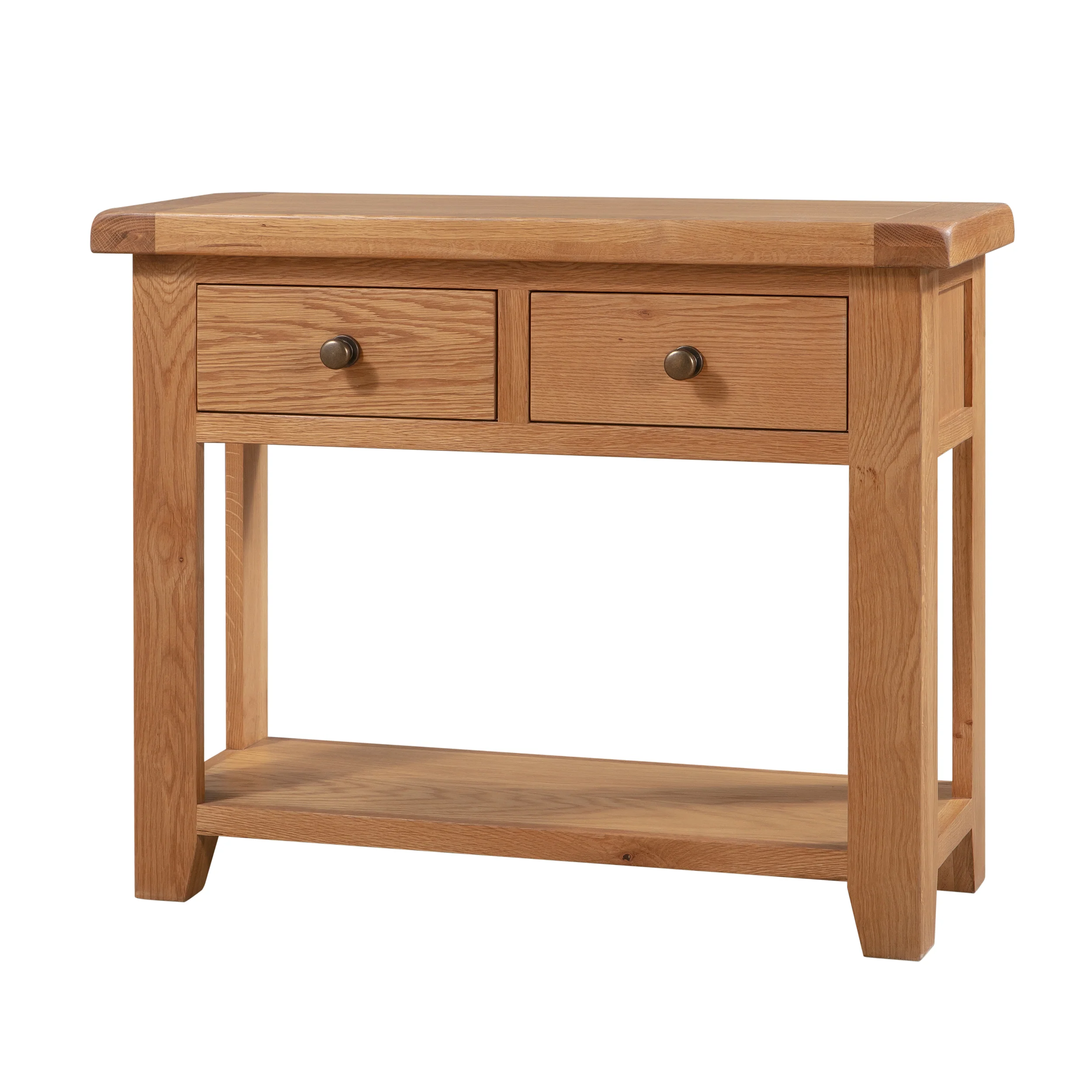 Sussex Oak 2 Drawer Console Table - Image 3