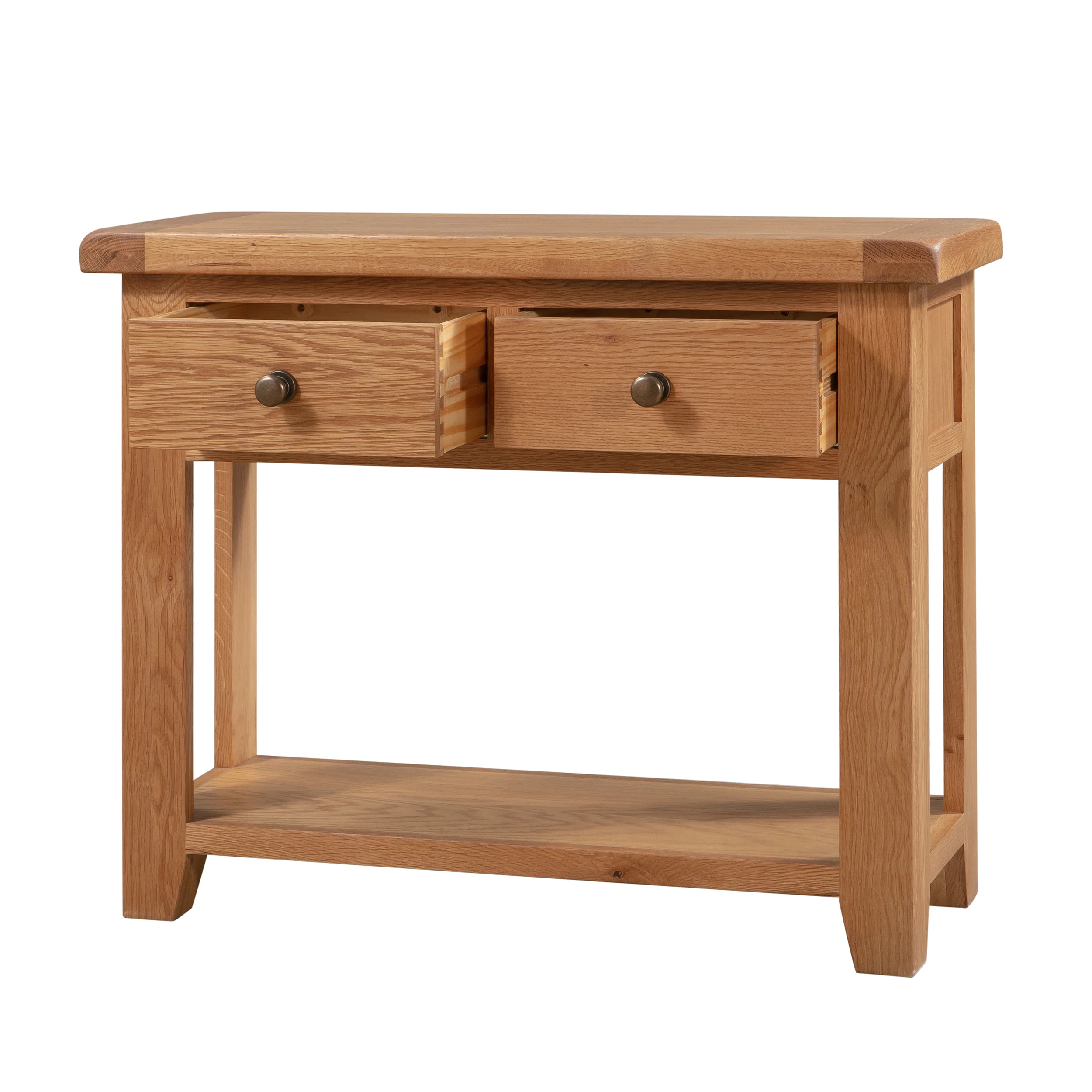 Sussex Oak 2 Drawer Console Table - Image 4