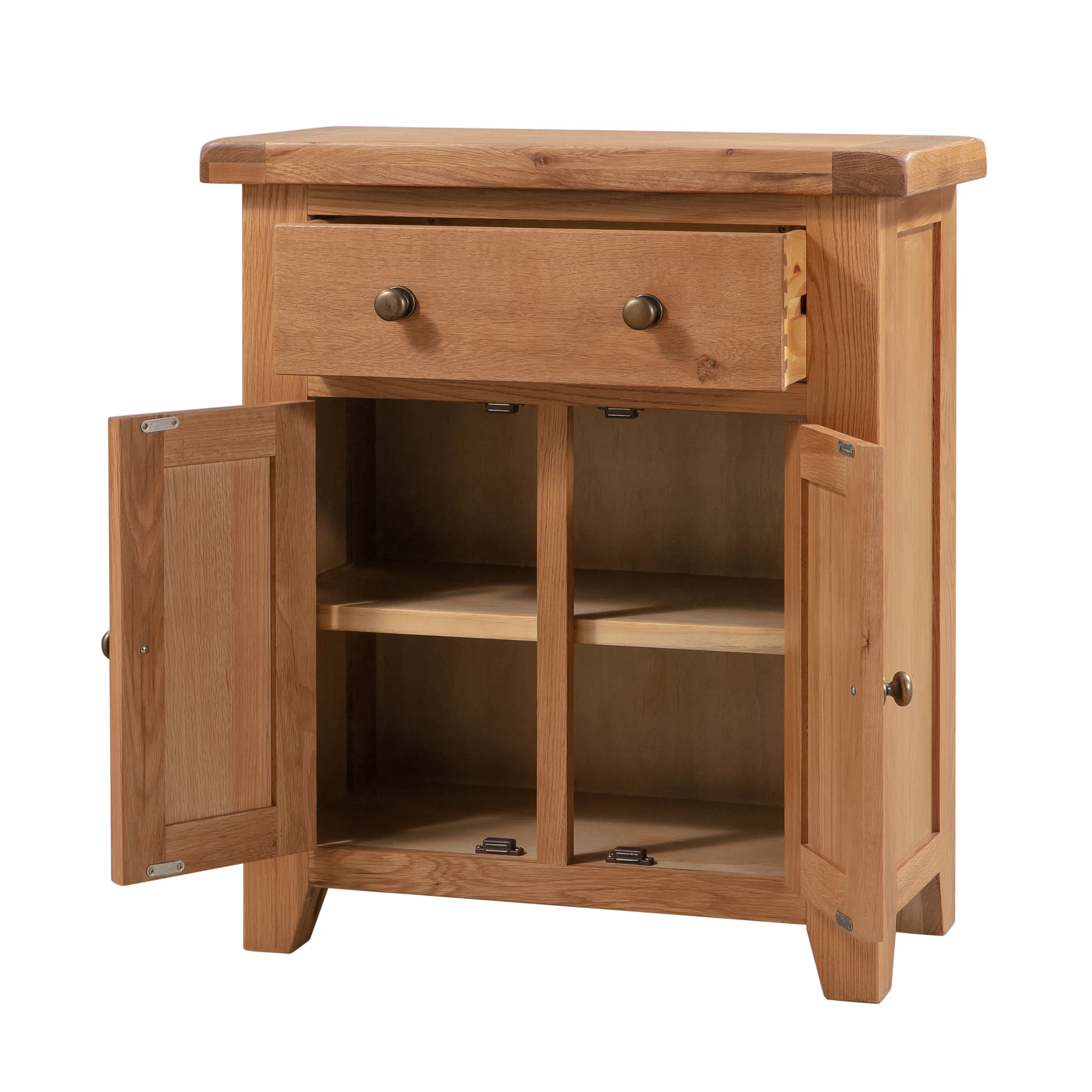 Sussex Oak Small 1 Drawer 2 Door Sideboard - Image 4