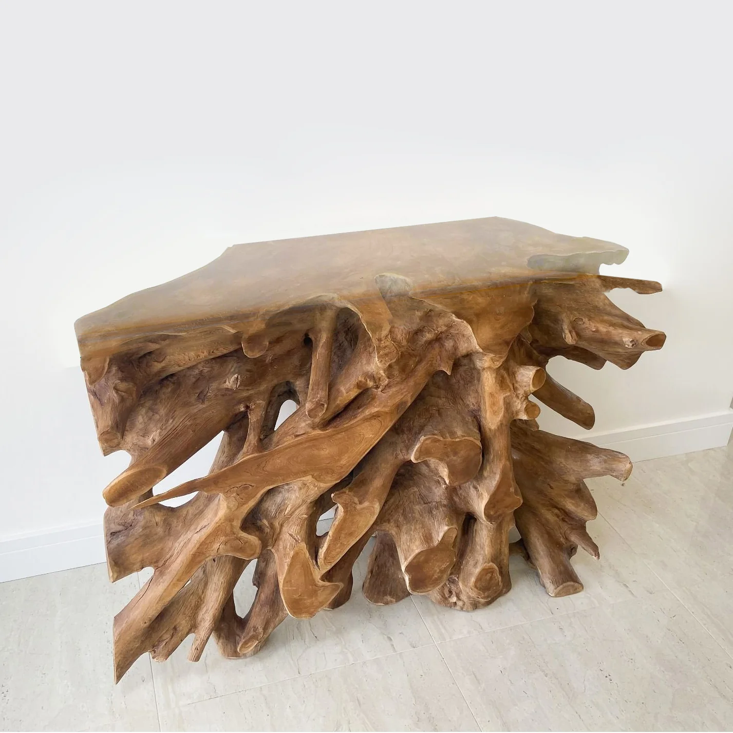 Teak Root Console Table | Without Glass - Image 5