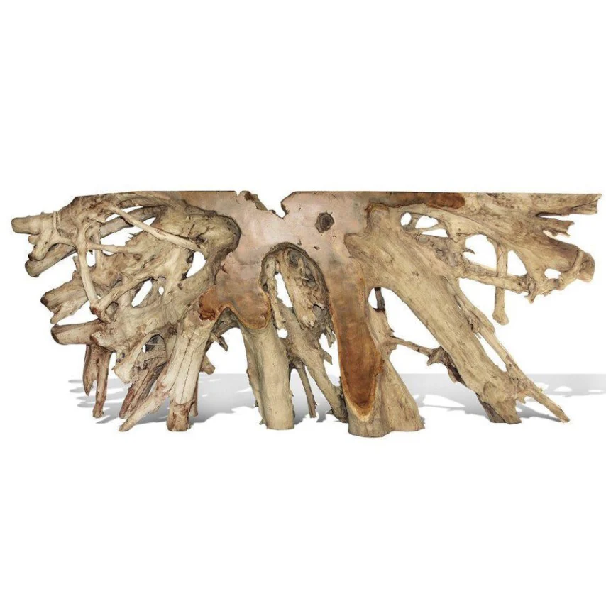 Teak Root Extra Large Console Table | Without Glass