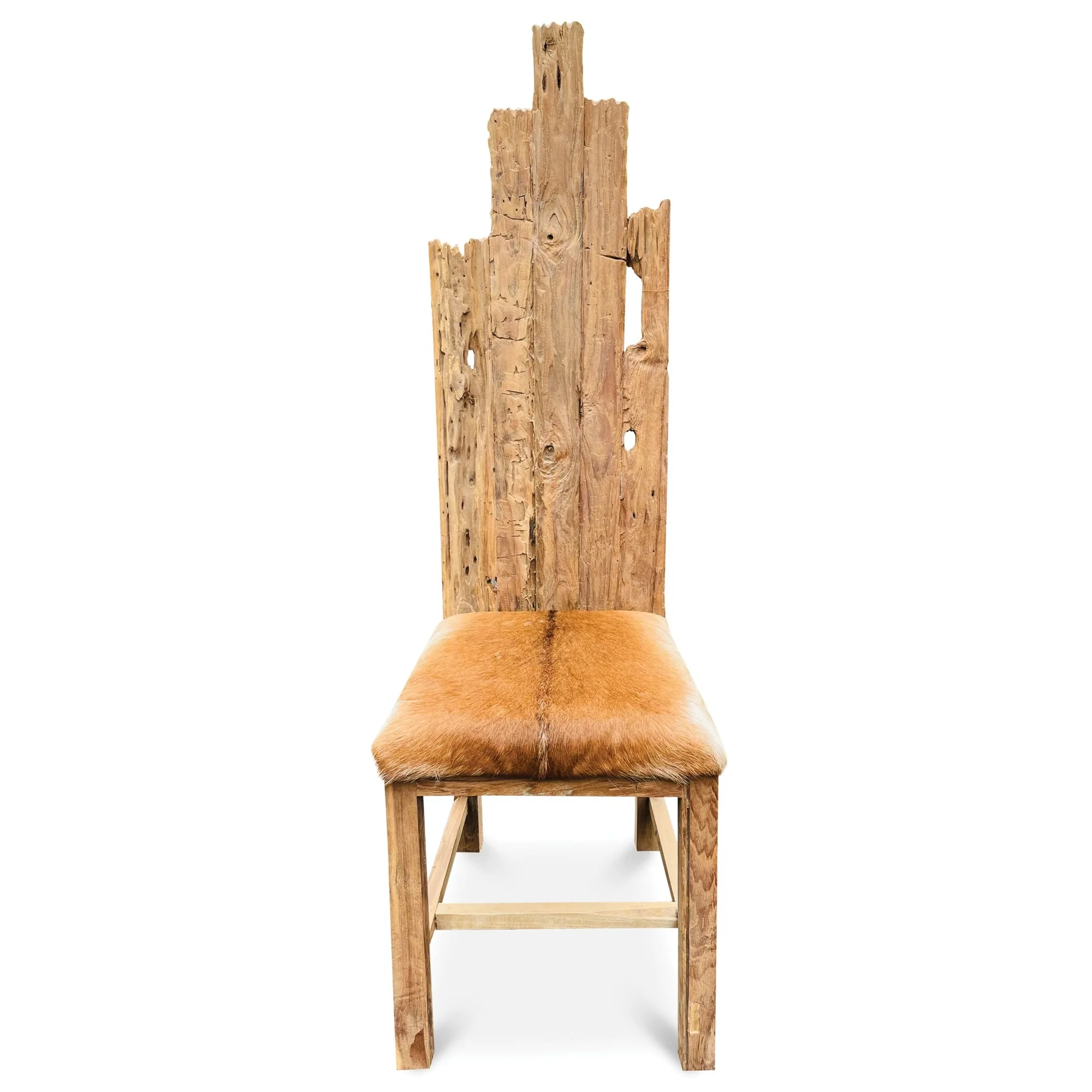 Teak Root Goats Skin Dining Chair - Image 2