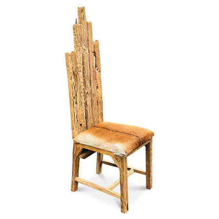 Teak Root Goats Skin Dining Chair - Image 3