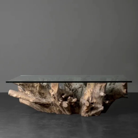 Teak Root Rectangular Coffee Table - Image 3