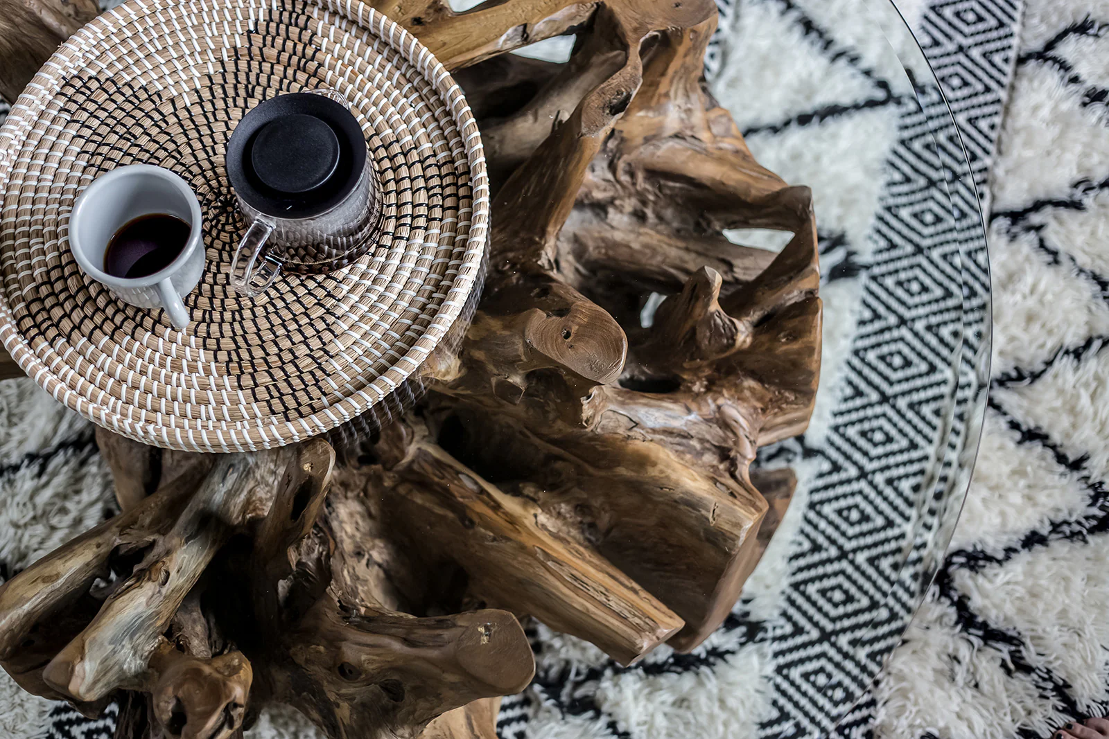 Teak Root Round Coffee Table - Image 6