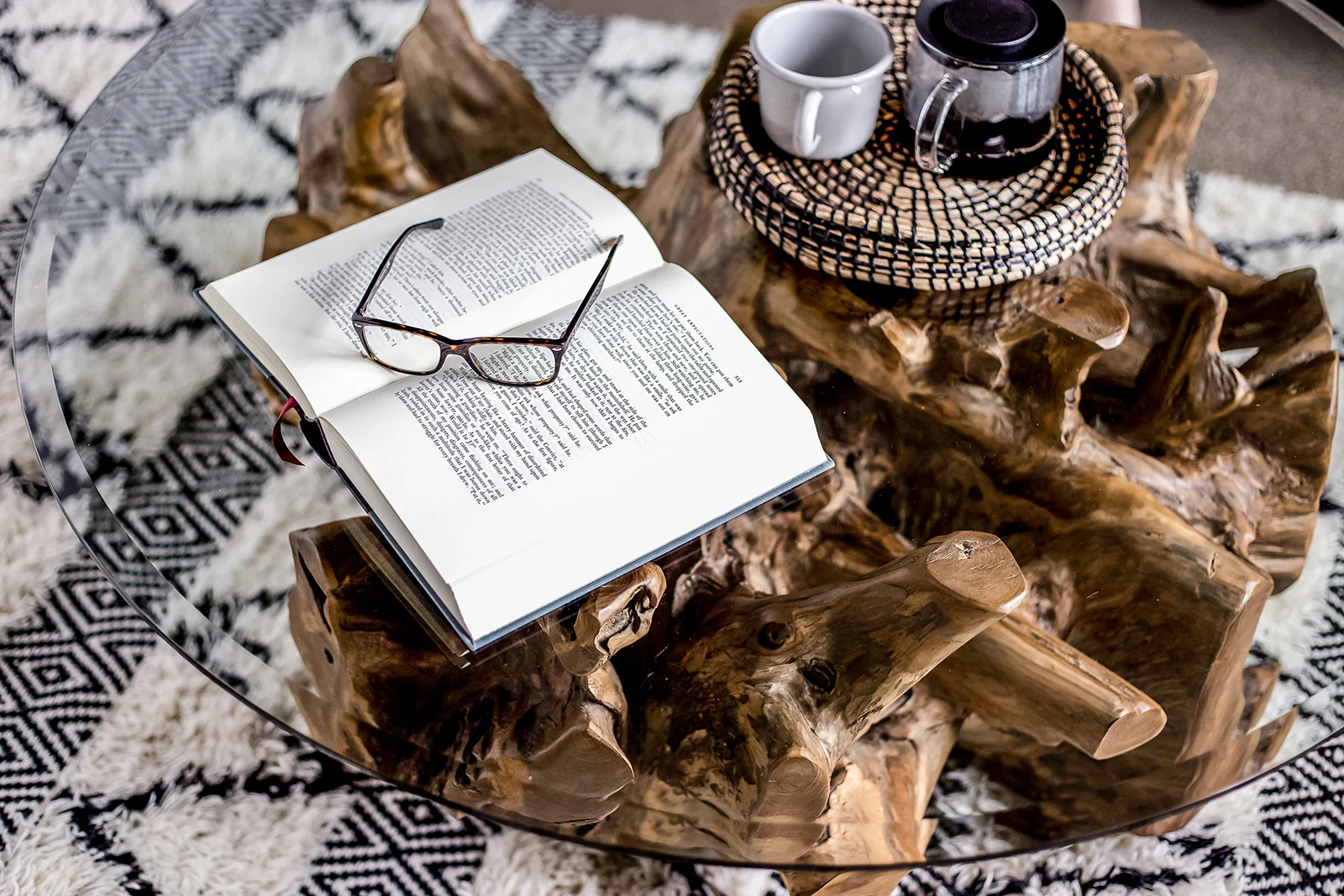 Teak Root Round Coffee Table - Image 8