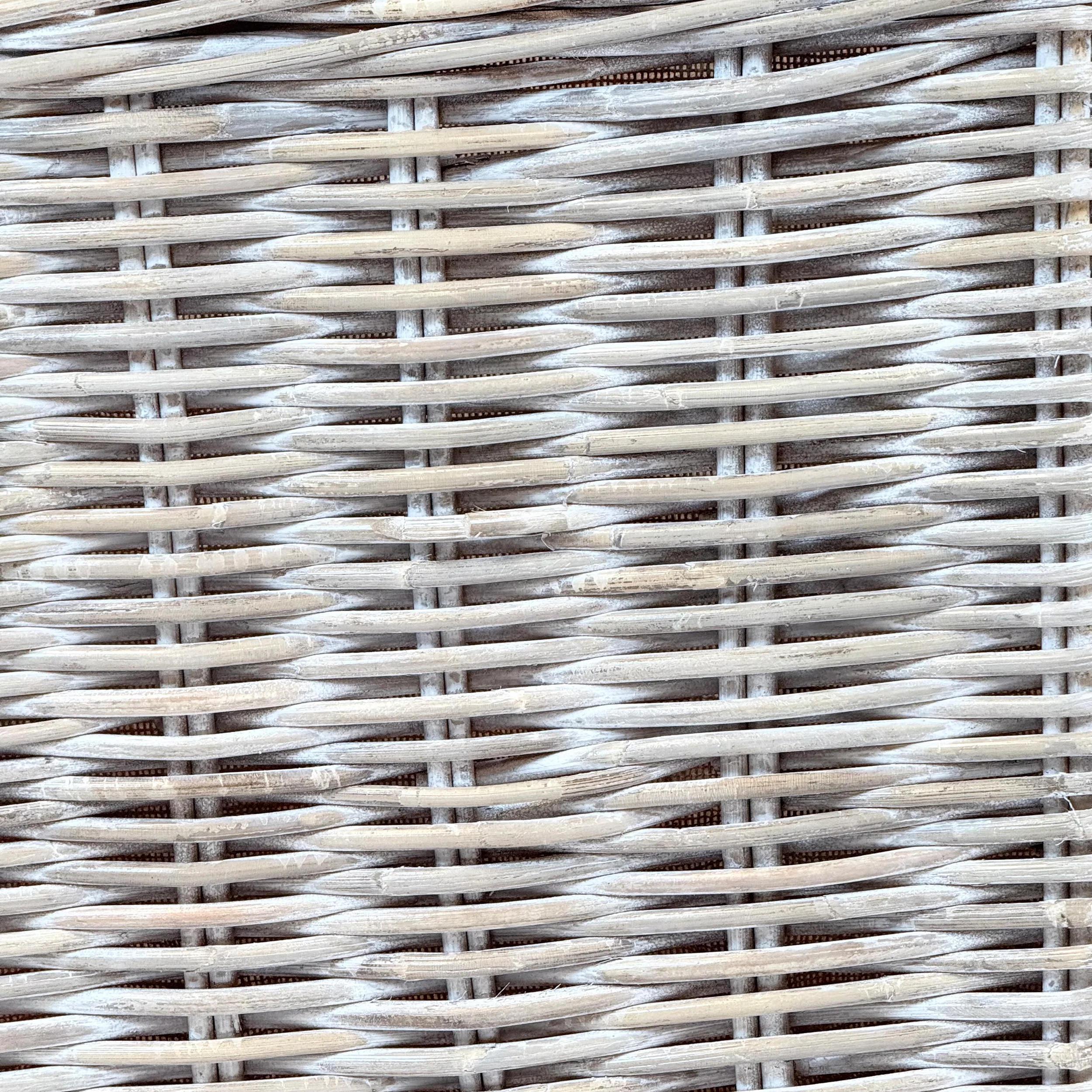 Whitewash Rattan Square Wicker Storage Basket | Medium - Image 4